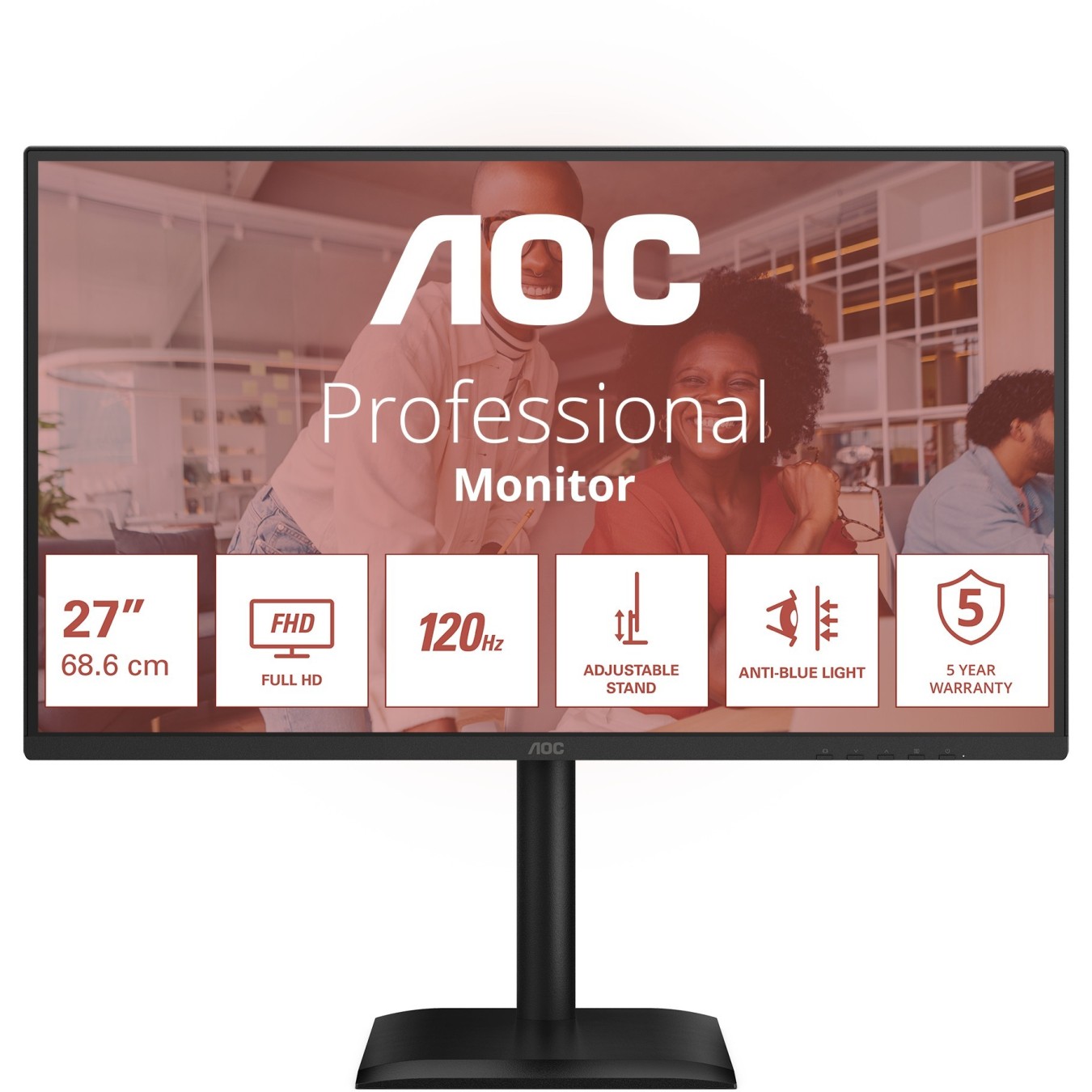AOC 68.6cm (27') - 27E4CV - 16:09 HDMI+DP+USB-C lift Black — Buy in Cyprus with Fast Delivery