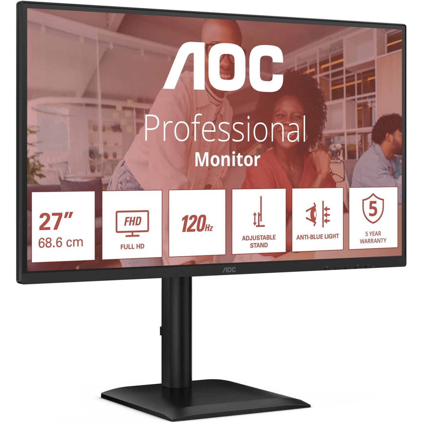 AOC 68.6cm (27') - 27E4CV - 16:09 HDMI+DP+USB-C lift Black — Buy in Cyprus with Fast Delivery
