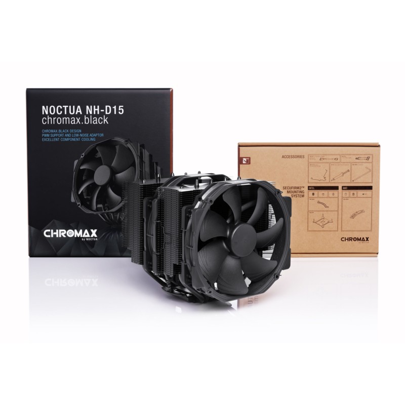 Buy Noctua NH-D15 chromax.black - Dual 140mm PWM CPU Air Cooler - Black in Cyprus, Nicosia, Limassol, Larnaka, Pafos