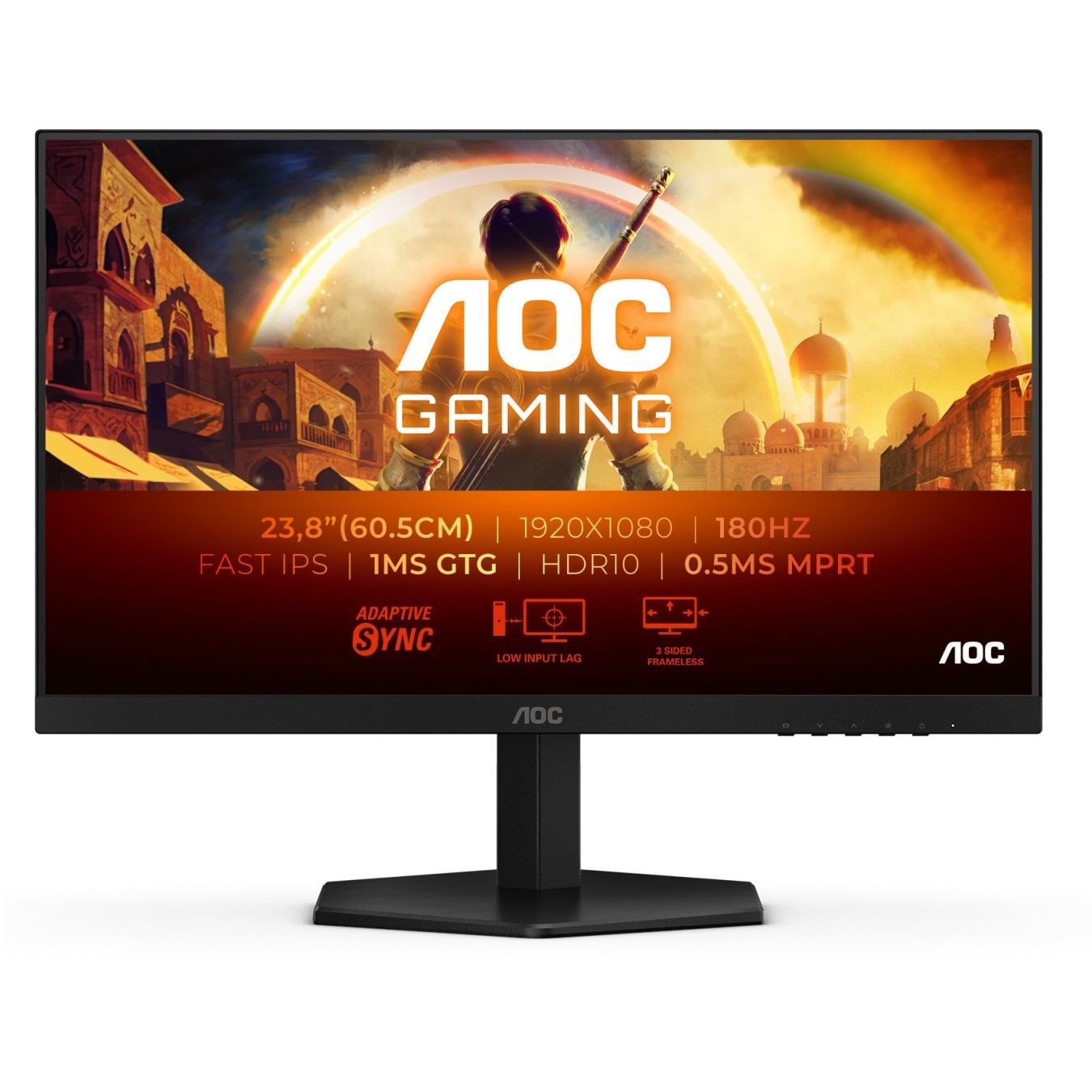 AOC Monitor - 24G42E - 61cm 24' (1920x1080) Gaming 16:09 HDMI+DP Black Grey — Buy in Cyprus with Fast Delivery