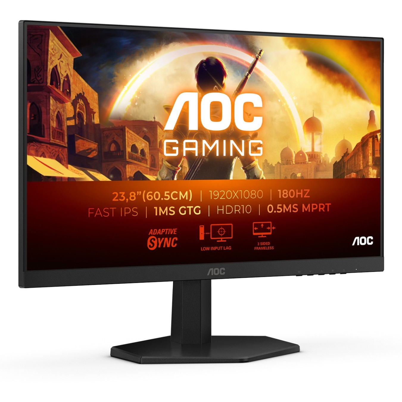 AOC Monitor - 24G42E - 61cm 24' (1920x1080) Gaming 16:09 HDMI+DP Black Grey — Buy in Cyprus with Fast Delivery