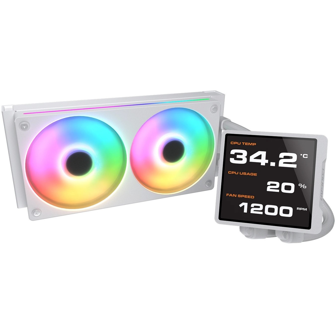 COUGAR Poseidon Vistek Pro 240 - 240mm AIO CPU Liquid Cooler ARGB White | Armenius Store