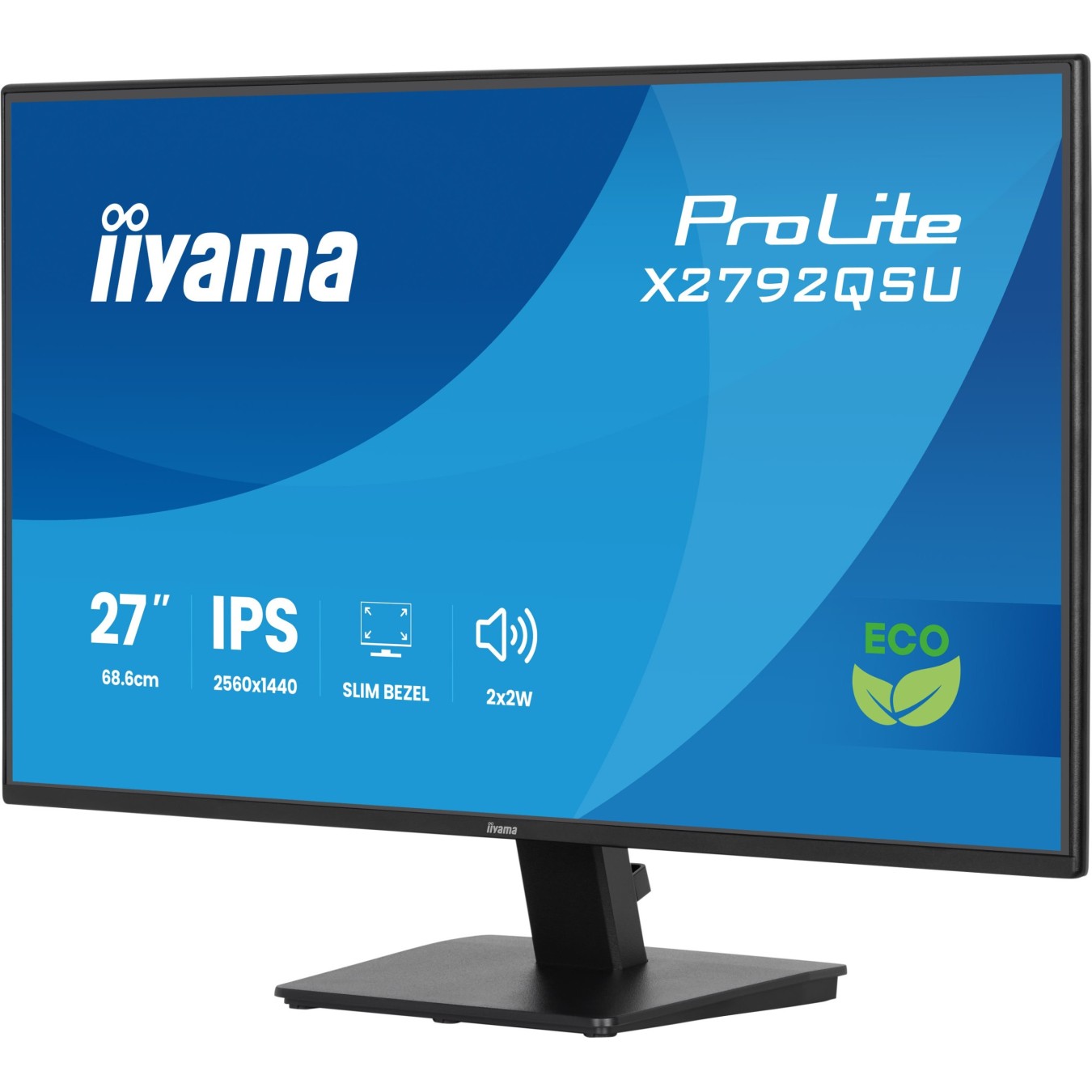 IIYAMA 68.6cm (27') 16:9 HDMI+DP+2xUSB IPS - X2792QSU-B1 - 68.6cm (27'), 16:9, HDMI+DP+2xUSB, IPS