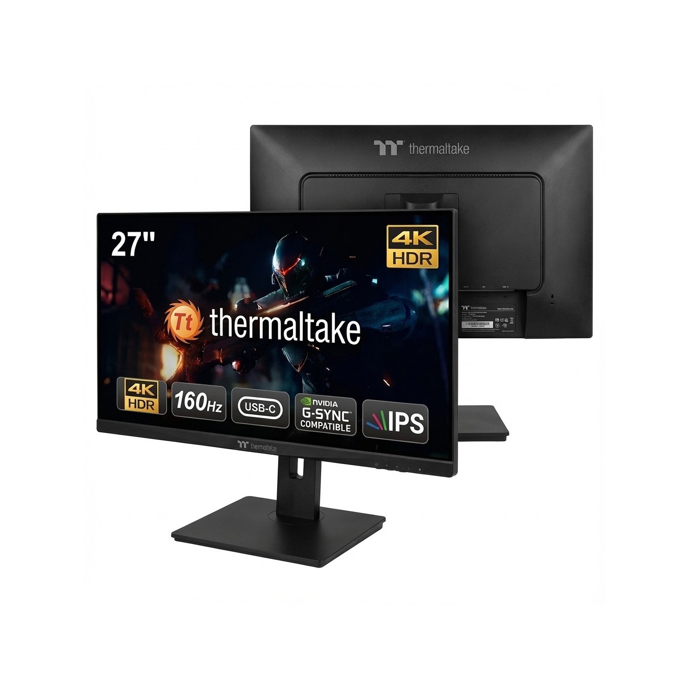 Thermaltake Gaming Monitor - TPM-I27FUK - 68.6cm 27' 4K IPS 160HZ USB-C Black — Buy in Cyprus with Fast Delivery