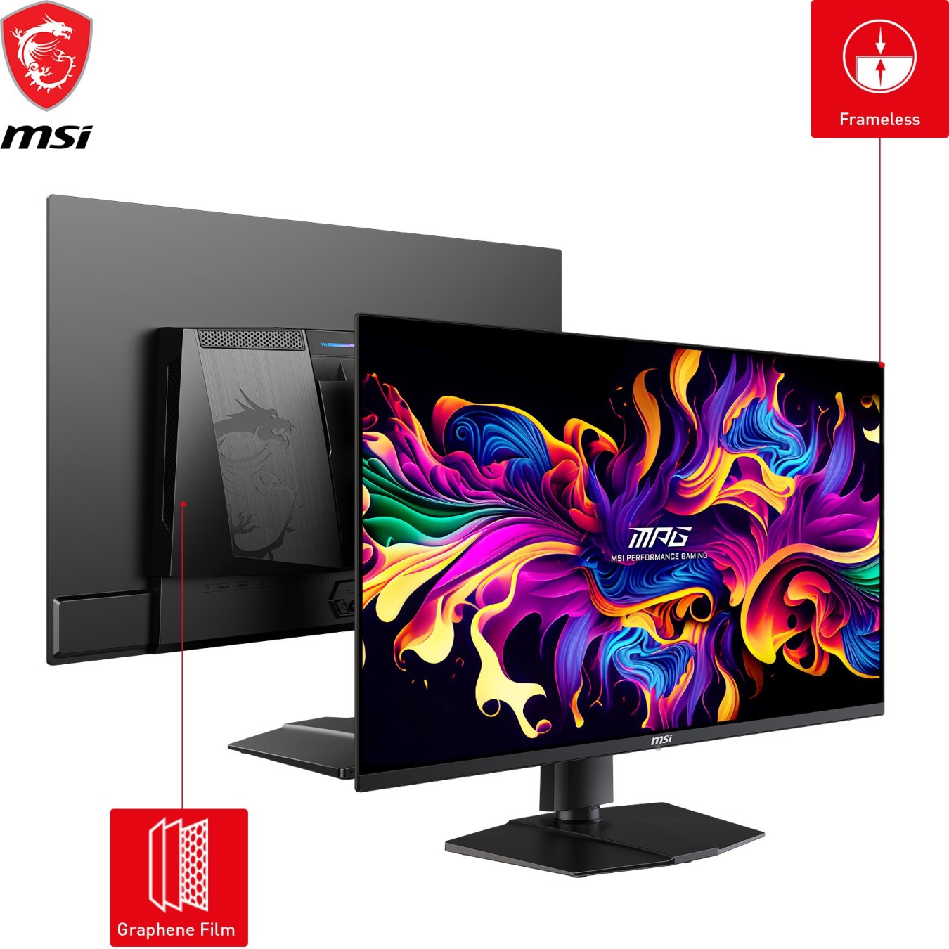 MSI MPG - 321URXDE - QD-OLED, 80 cm (31.5 in), Black, UltraHD 4K, Adaptive-Sync, USB-C, 240 Hz panel