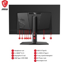 MSI MPG - 321URXDE - QD-OLED, 80 cm (31.5 in), Black, UltraHD 4K, Adaptive-Sync, USB-C, 240 Hz panel