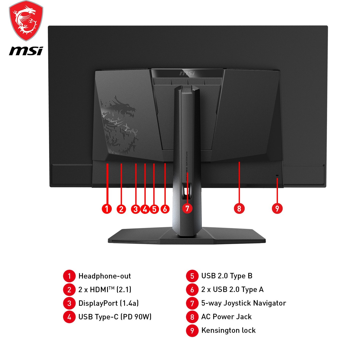 MSI MPG - 321URXDE - QD-OLED, 80 cm (31.5 in), Black, UltraHD 4K, Adaptive-Sync, USB-C, 240 Hz panel