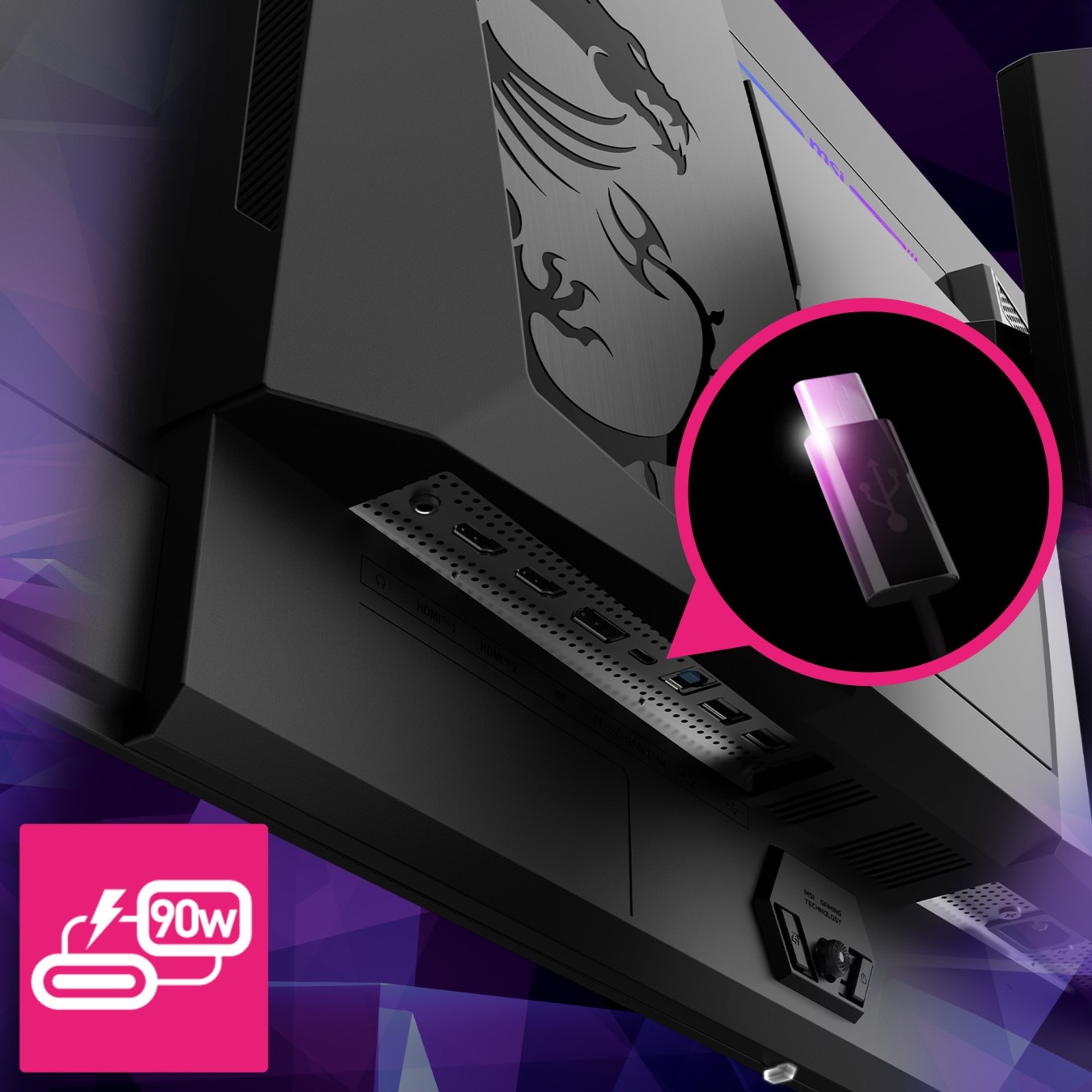 MSI MPG - 321URXDE - QD-OLED, 80 cm (31.5 in), Black, UltraHD 4K, Adaptive-Sync, USB-C, 240 Hz panel