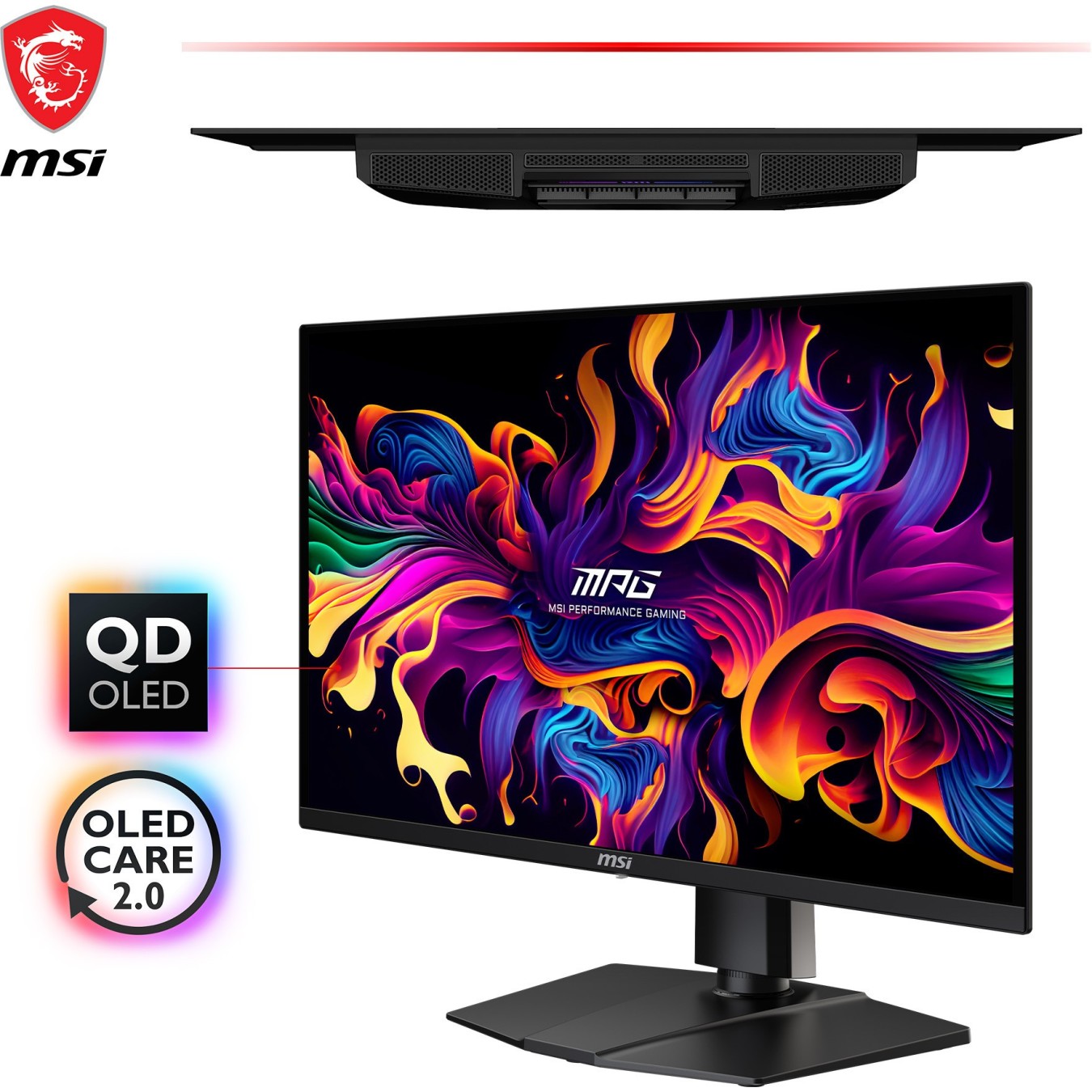 MSI MPG - 321URXDE - QD-OLED, 80 cm (31.5 in), Black, UltraHD 4K, Adaptive-Sync, USB-C, 240 Hz panel