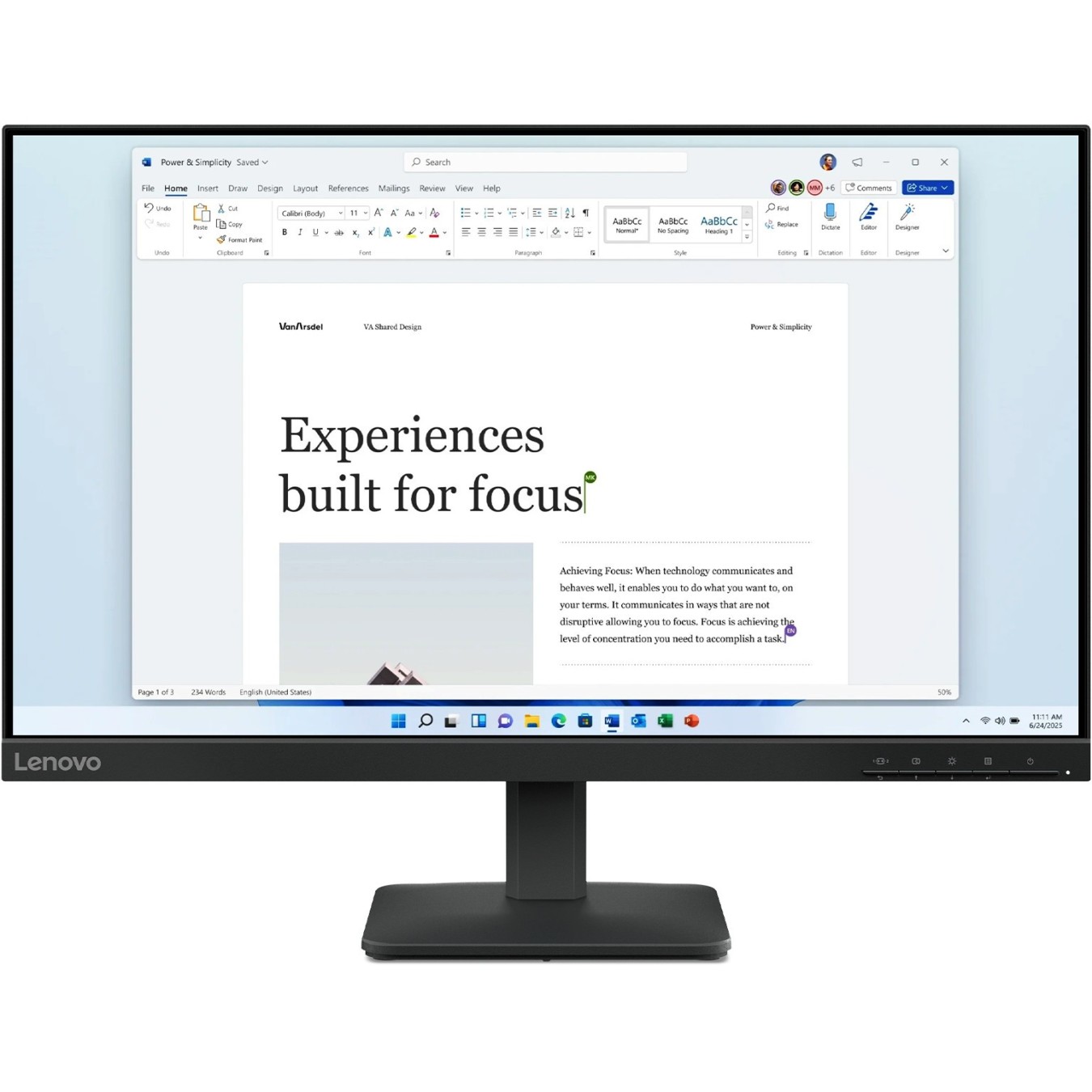 Lenovo L24-4e – 23.8" IPS FHD 100Hz Monitor | Armenius Store