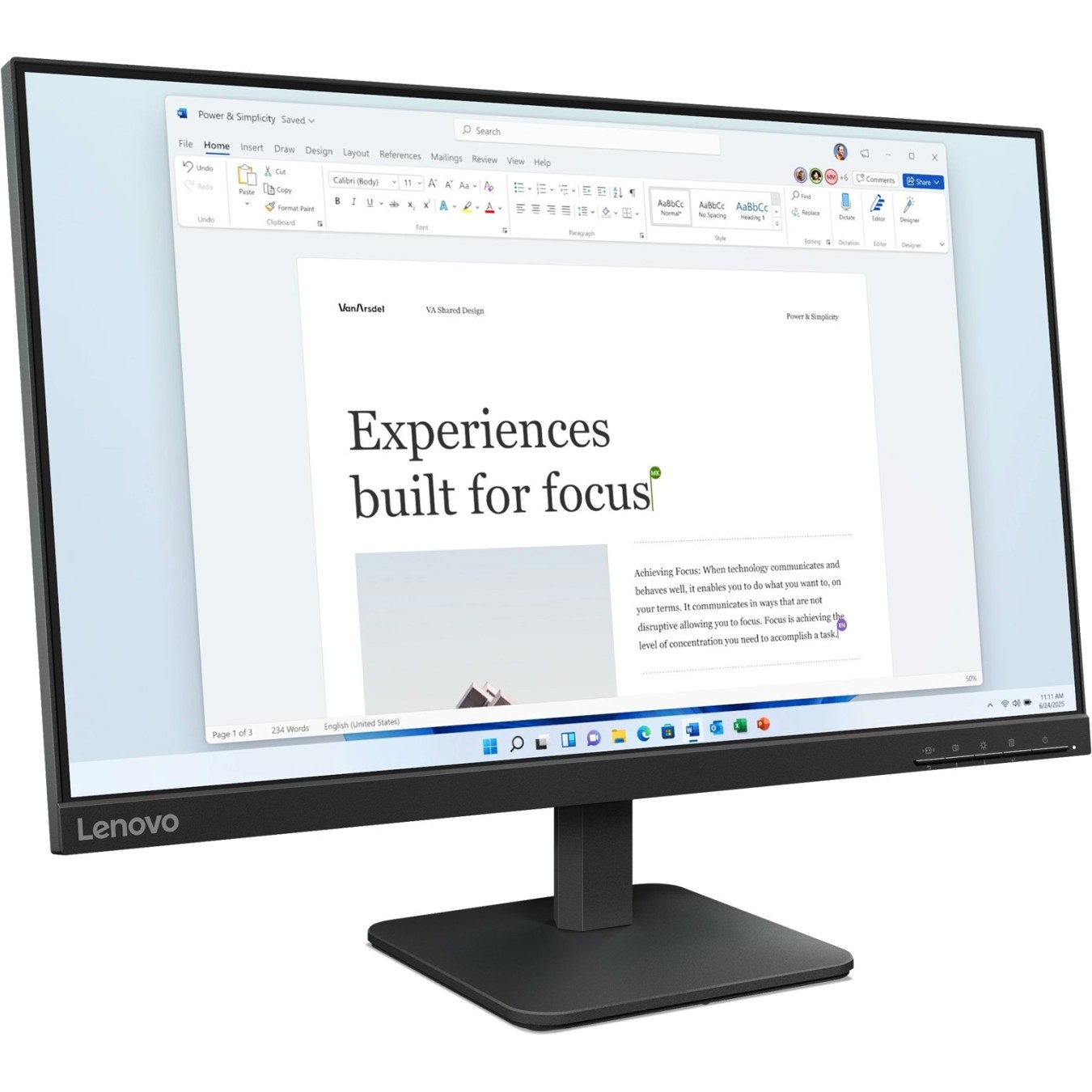 Lenovo L24-4e – 23.8" IPS FHD 100Hz Monitor | Armenius Store
