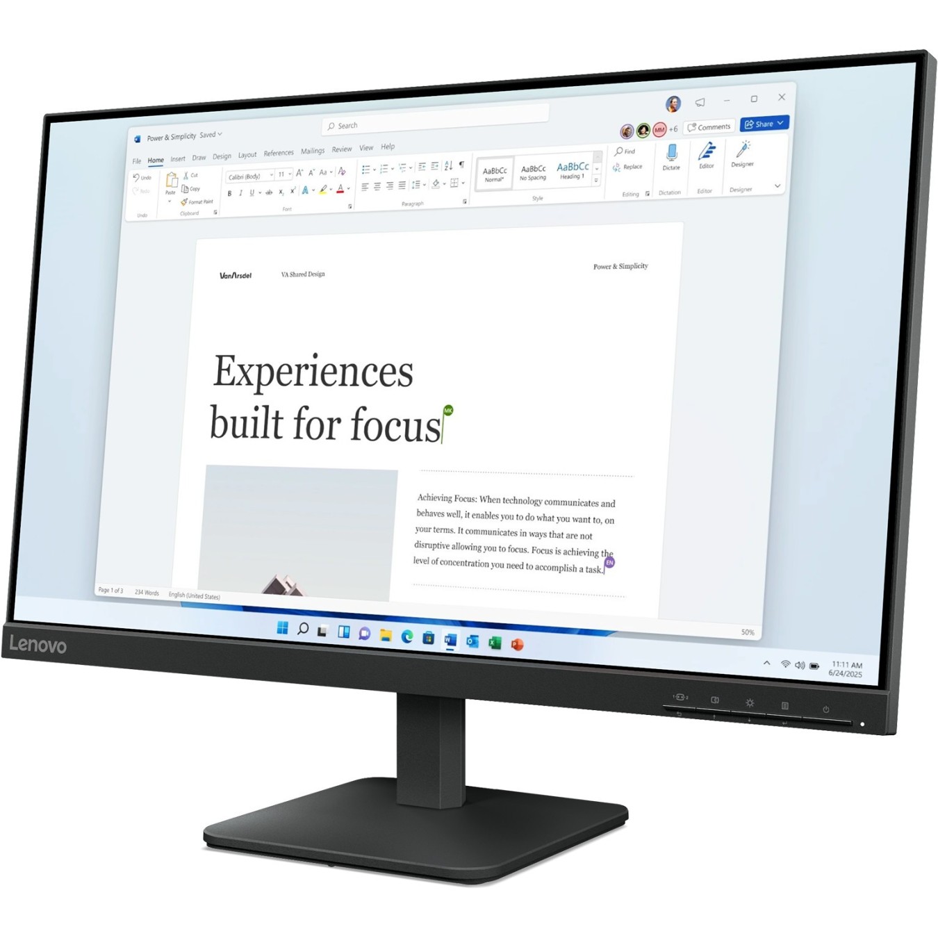 Lenovo L24-4e – 23.8" IPS FHD 100Hz Monitor | Armenius Store
