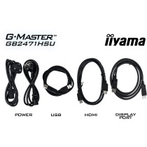 iiyama Monitor - GB2471HSU-B1 - 60.5 cm 23.8" (1920×1080) 16:9 Fast IPS 0.3ms (MPRT) 240 Hz HDMI 2×DisplayPort USB-C VESA 100