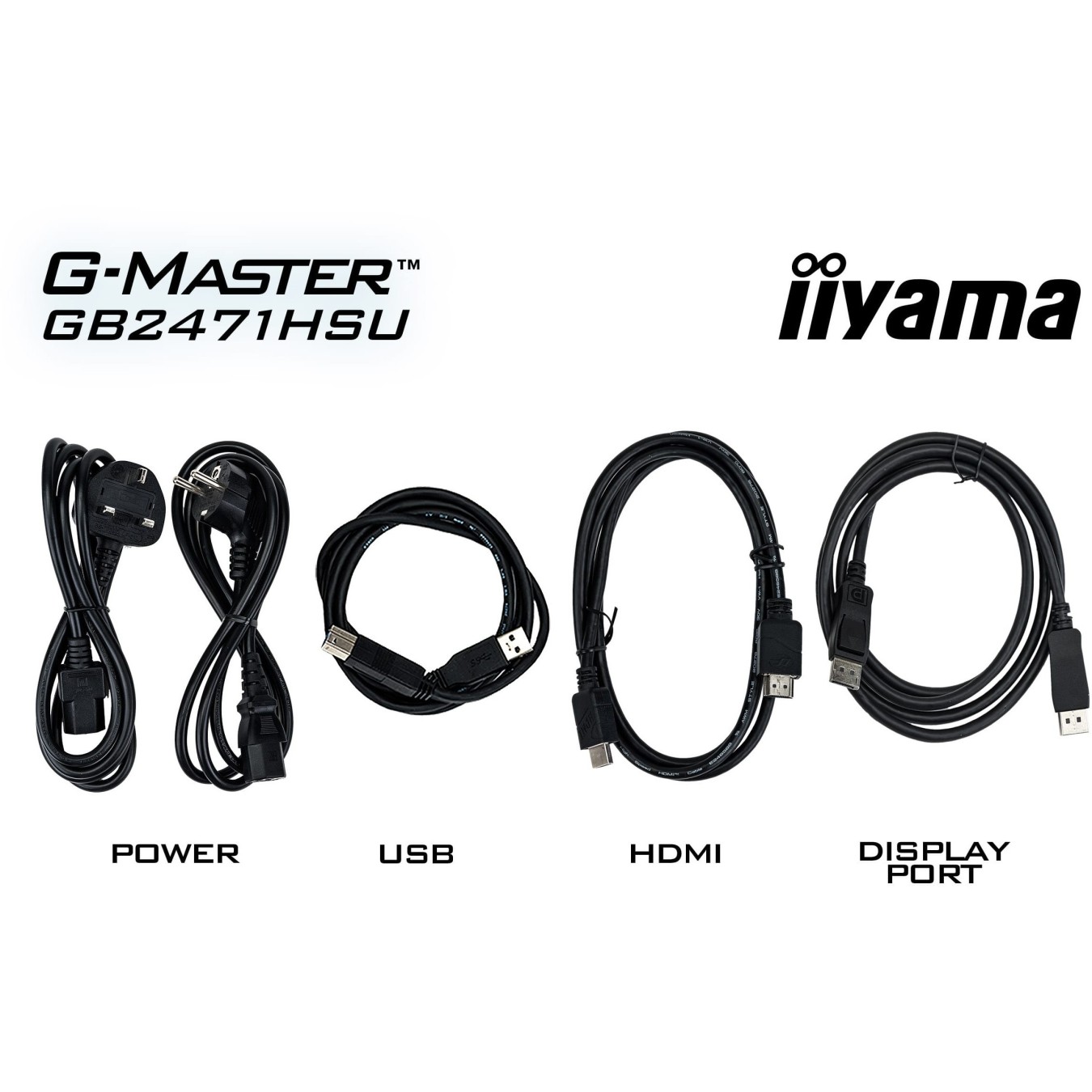 iiyama Monitor - GB2471HSU-B1 - 60.5 cm 23.8" (1920×1080) 16:9 Fast IPS 0.3ms (MPRT) 240 Hz HDMI 2×DisplayPort USB-C VESA 100