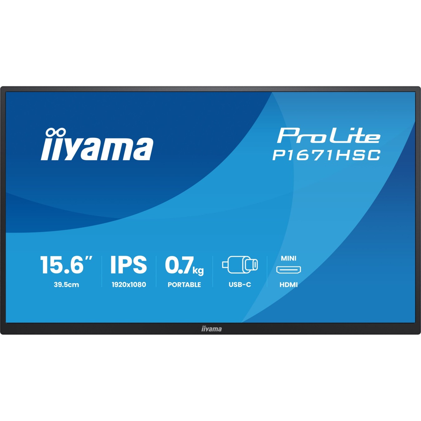 IIYAMA 39.5cm (15.6') - P1671HSC-B1 - 16:9 mHDMI+2xUSB-C IPS — Buy in Cyprus with Fast Delivery