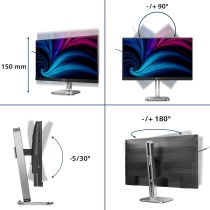PHILIPS Monitor - 27Z - 68.58cm 2560x1440 120Hz IPS Flat H A 150 MM TUV EyeSafe certified USB HUB SPEAKERS Power Light sensor DP