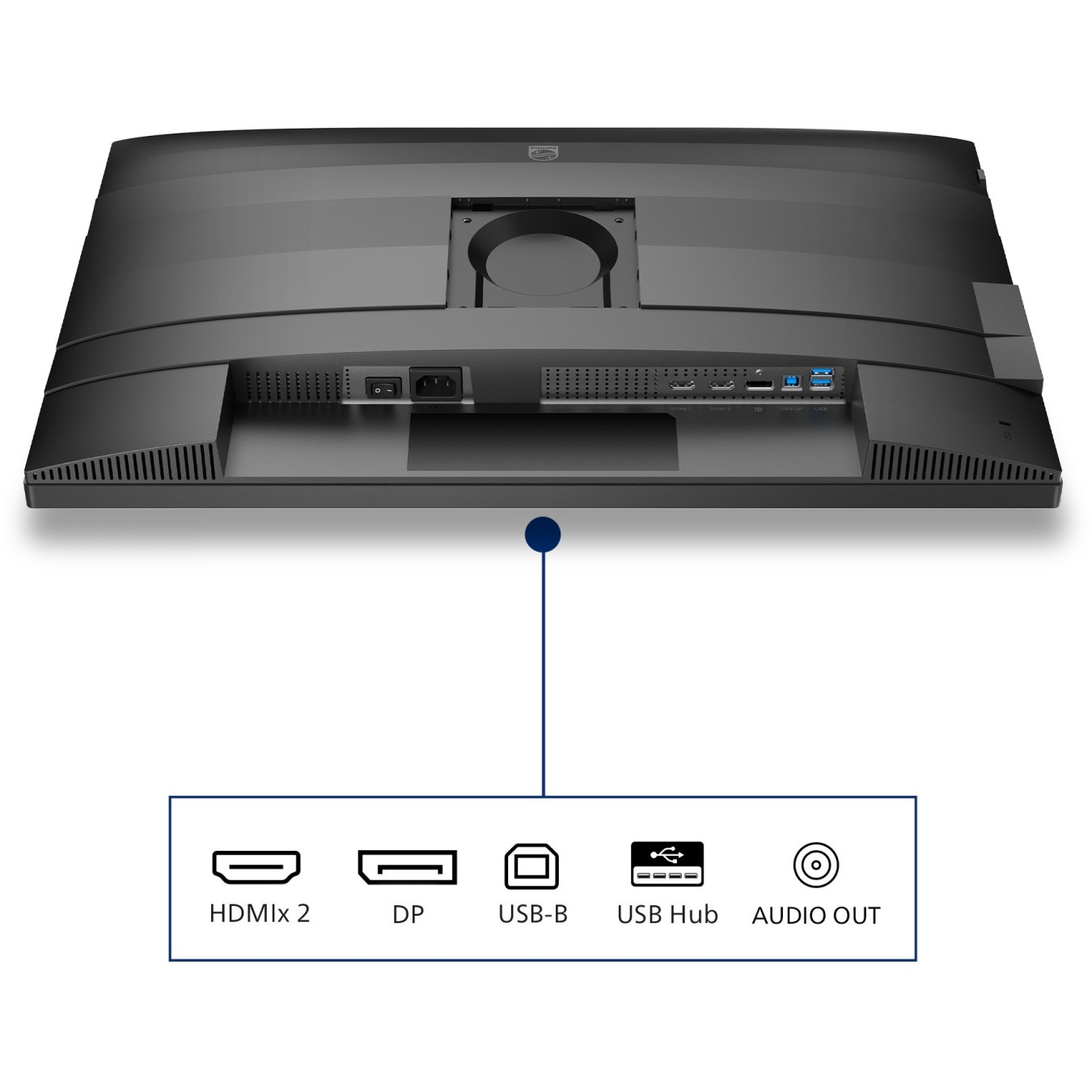 PHILIPS Monitor - 27Z - 68.58cm 2560x1440 120Hz IPS Flat H A 150 MM TUV EyeSafe certified USB HUB SPEAKERS Power Light sensor DP