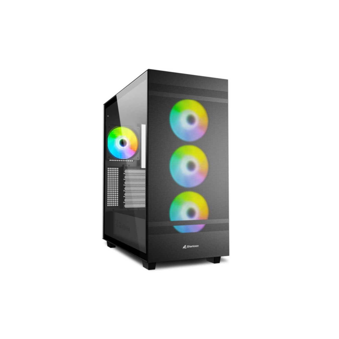Sharkoon Rebel C50 RGB - Full Tower PC Case - Black, ATX/Micro-ATX/Mini-ITX, 400mm GPU Clearance