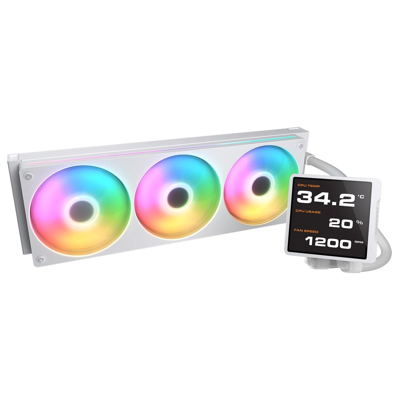 COUGAR Poseidon Vistek Pro 360 - 360mm AIO CPU Liquid Cooler White | Armenius Store