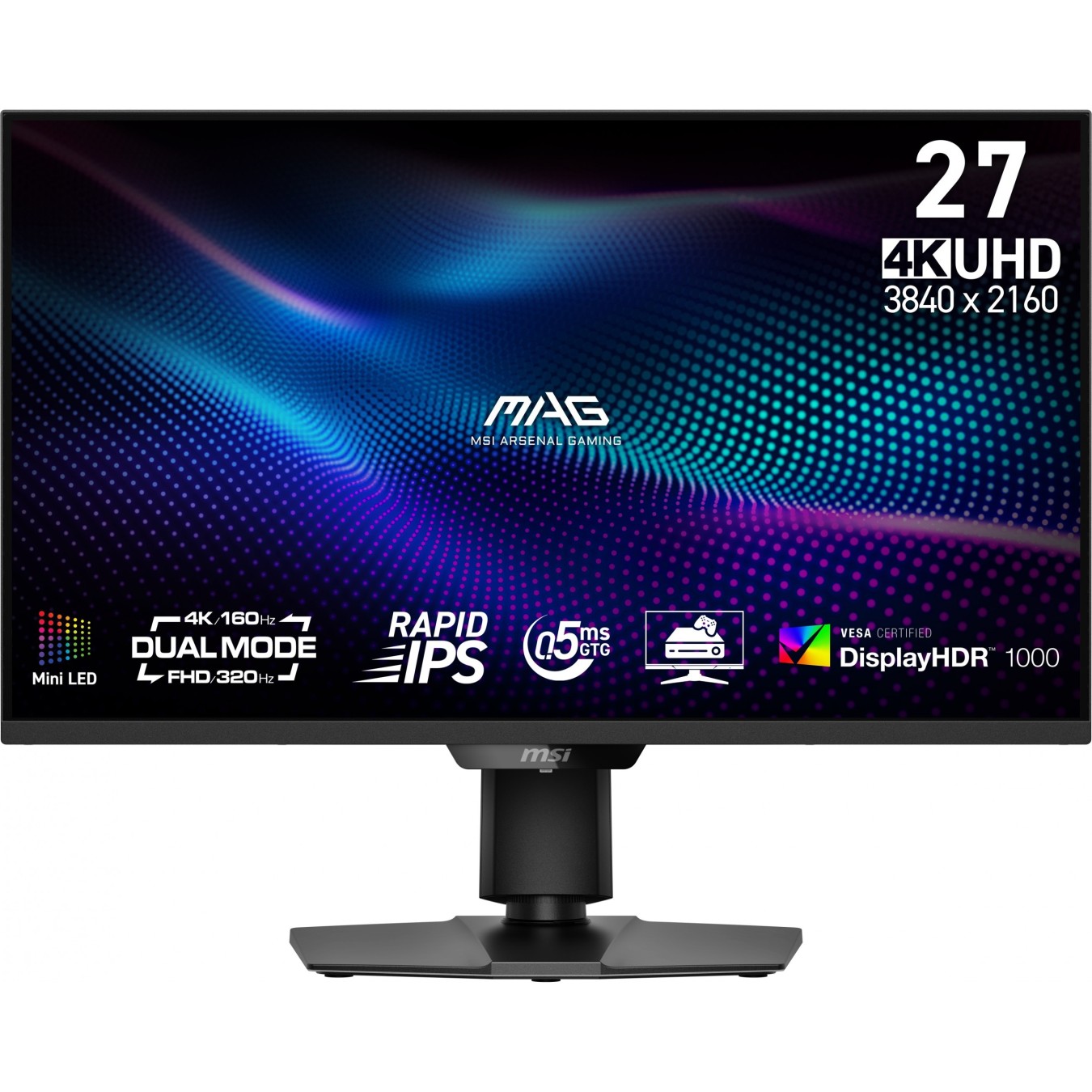 MSI LED Monitor - MAG 274UPDF E16M - LED Monitor - Gaming - 68.6 cm (27') - 3840 x 2160 4K UHD (2160p) @ 160 Hz