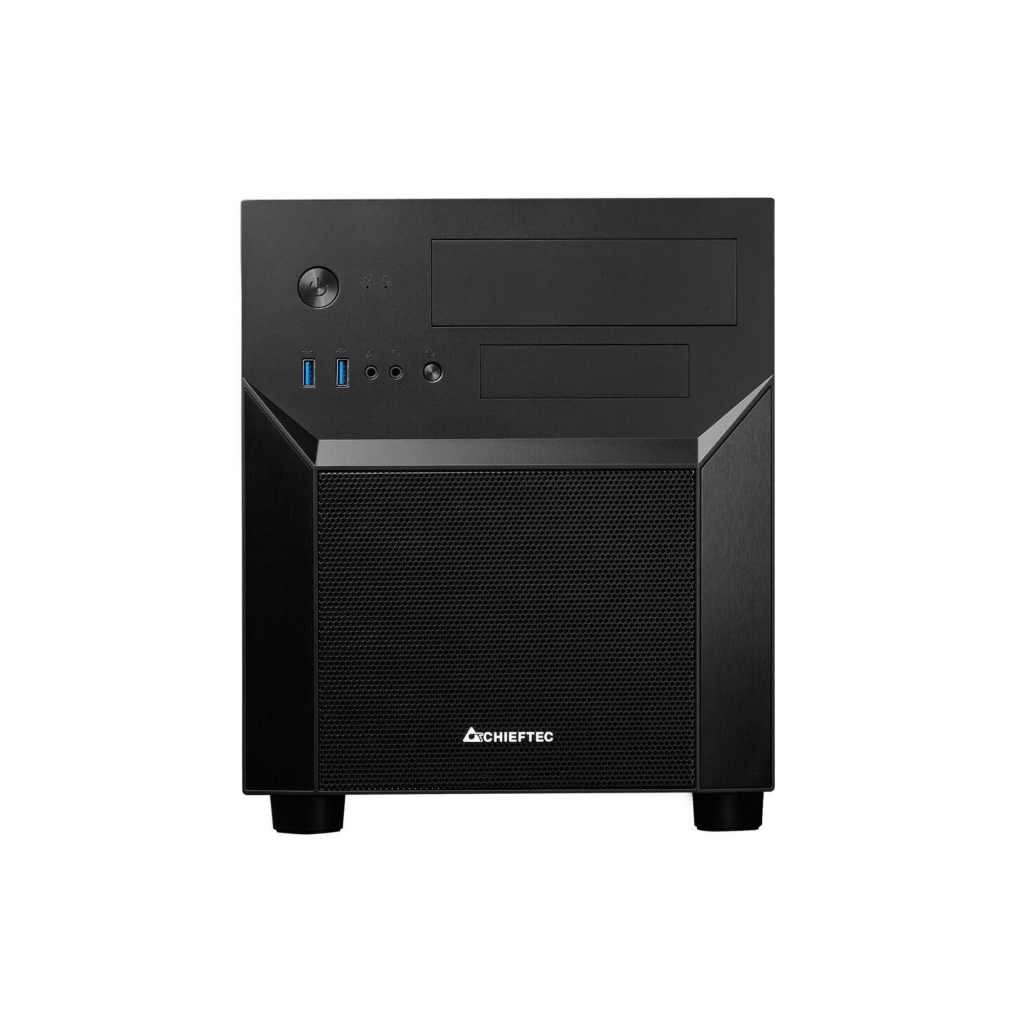 Chieftec CI-02B-OP PC Case - Cube Micro-ATX/Mini-ITX, Black, 320mm GPU, 160mm CPU Cooler Clearance