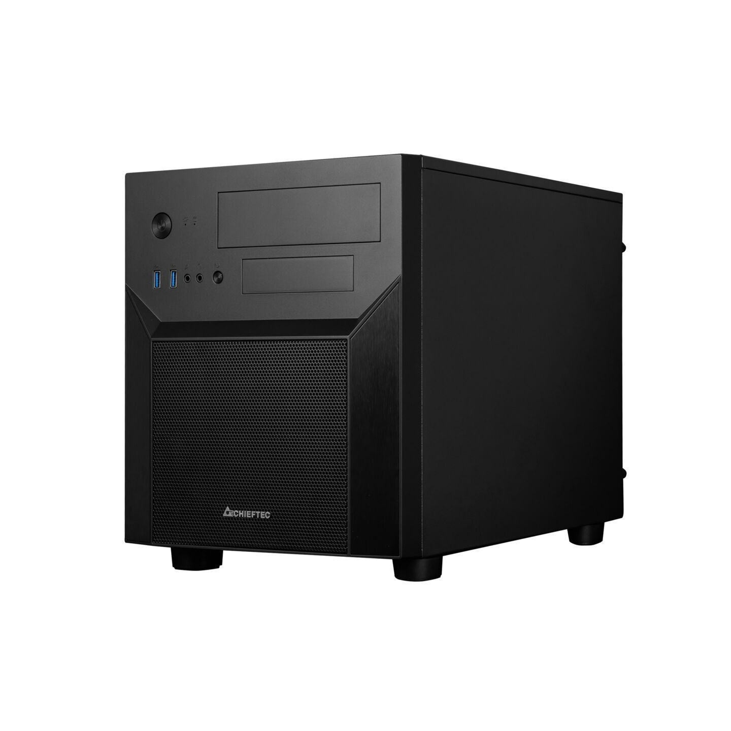 Chieftec CI-02B-OP PC Case - Cube Micro-ATX/Mini-ITX, Black, 320mm GPU, 160mm CPU Cooler Clearance