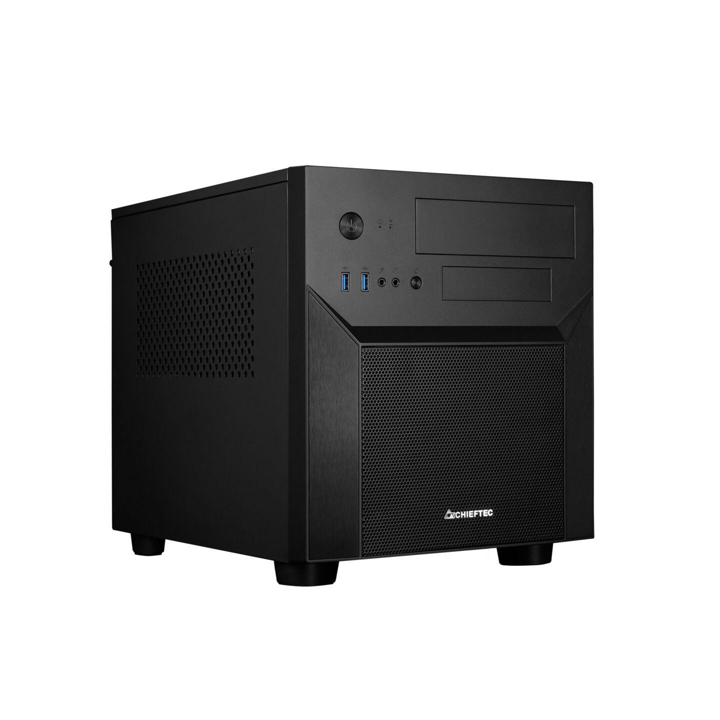 Chieftec CI-02B-OP PC Case - Cube Micro-ATX/Mini-ITX, Black, 320mm GPU, 160mm CPU Cooler Clearance