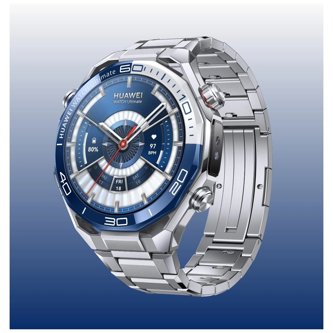 HUAWEI WATCH Ultimate 2 - March-B29 - Blue and White Fluoroelastomer — Buy in Cyprus with Fast Delivery