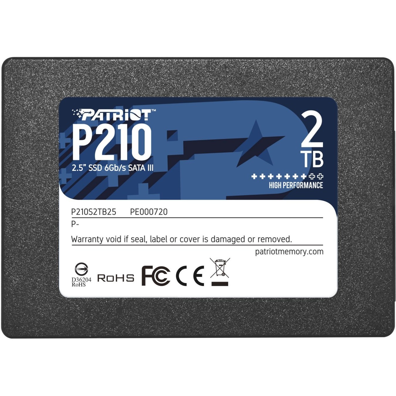 Patriot - P210 - 2 TB, Black, 2.5-inch, SATA III 6Gb/s — Buy in Cyprus with Fast Delivery