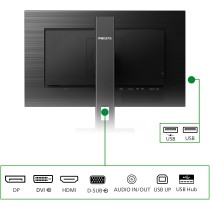 Philips 60.5 cm (23.8 inches) - 242B1G - 16:9 DVI+HDMI+DP+USB IPS — Buy in Cyprus with Fast Delivery