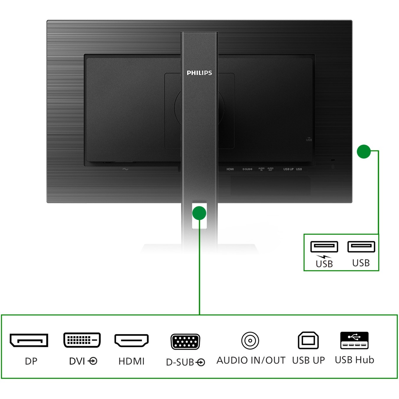 Philips 60.5 cm (23.8 inches) - 242B1G - 16:9 DVI+HDMI+DP+USB IPS — Buy in Cyprus with Fast Delivery