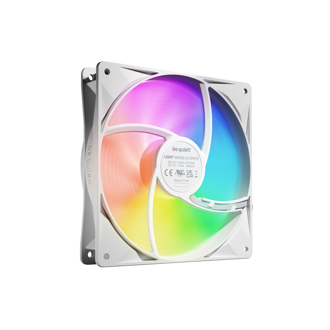 Be Quiet Light Wings LX 140mm PWM High-Speed Fan - Triple Pack - White, ARGB, 1800 RPM — Buy in Cyprus with Fast Delivery