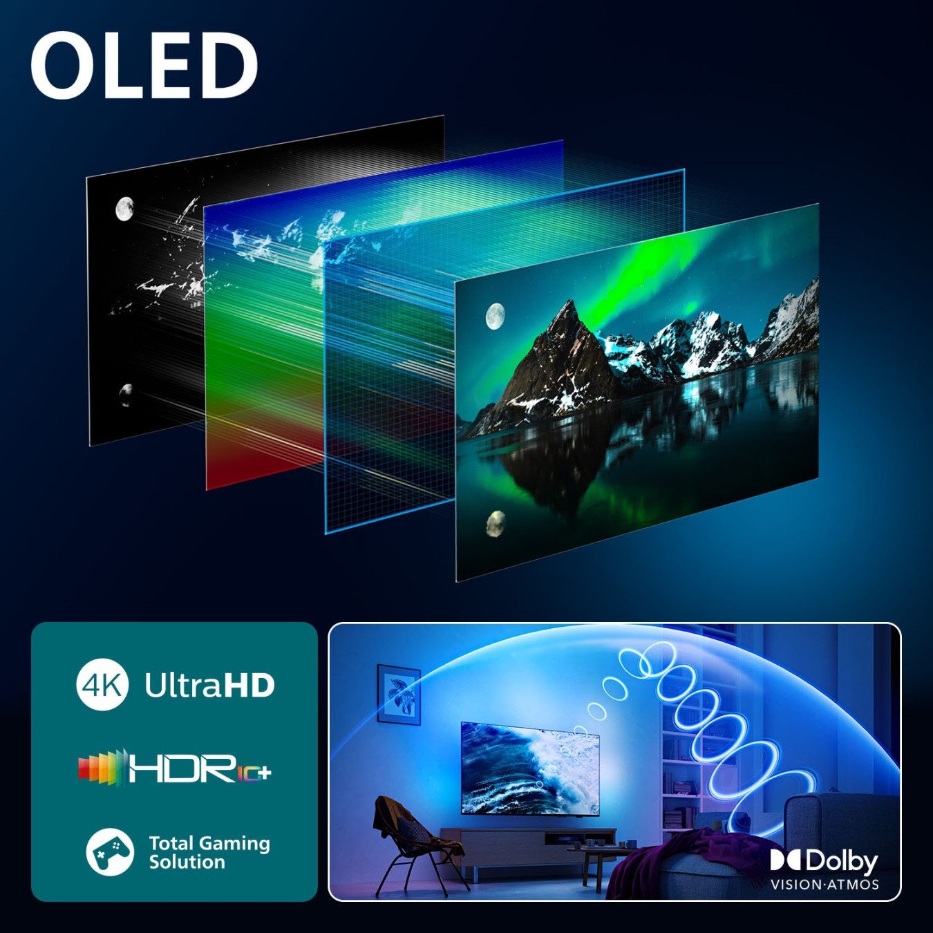 Philips 12 139 cm 55-inch 4K OLED 120 Hz Ambilight Smart TV - 55OLED760 - Ambilight Smart TV