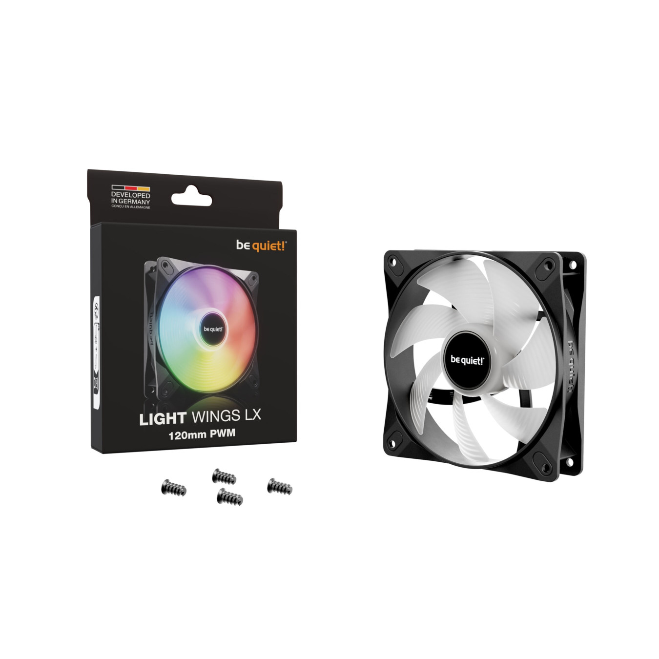 be quiet! Light Wings LX 120mm PWM Case Fan - ARGB Illumination, 4-pin PWM — Buy in Cyprus with Fast Delivery