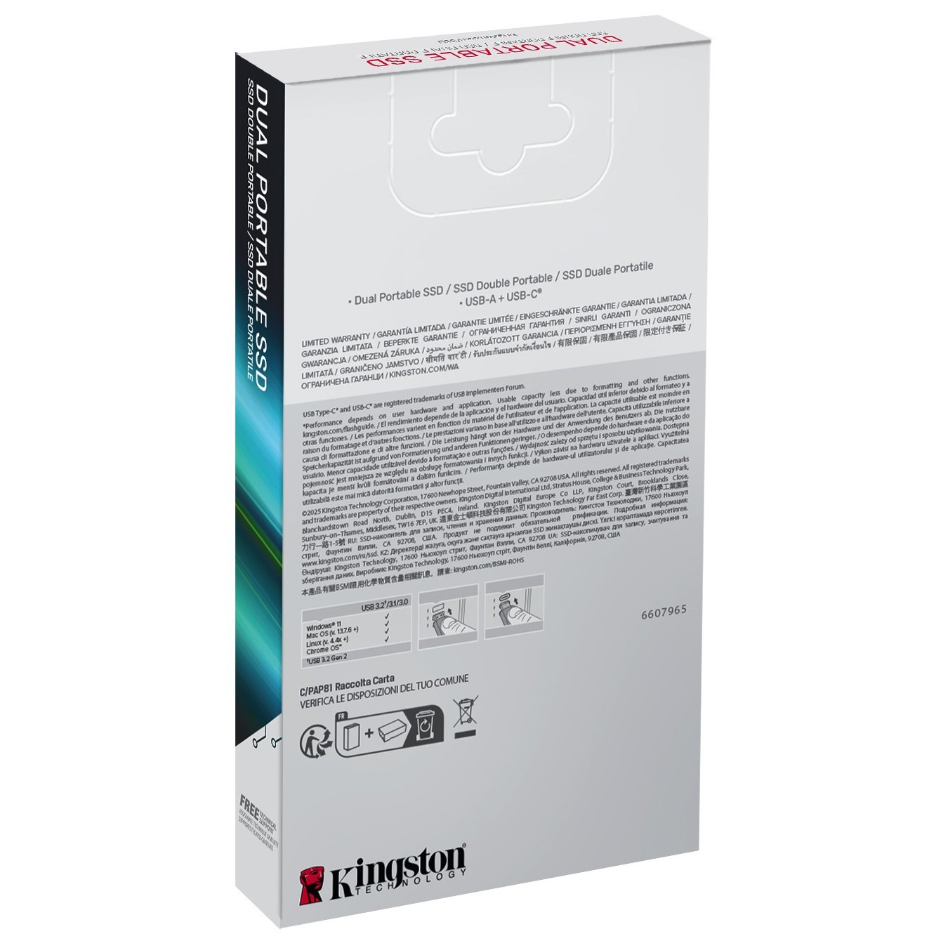 Kingston 512GB Dual USB-A/C Portable - Up to 1050 MB/s - USB 3.2 Gen 2 — Buy in Cyprus with Fast Delivery