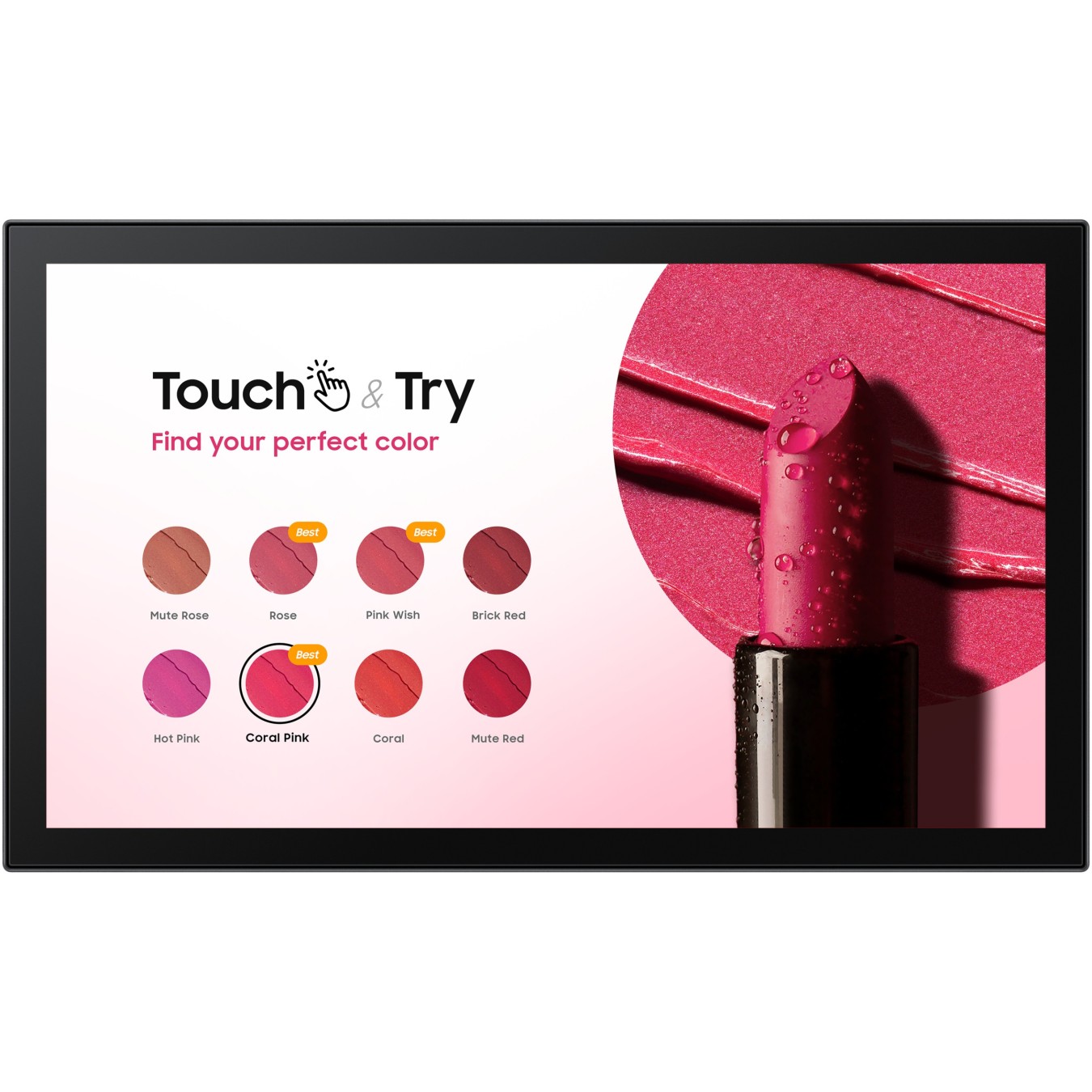 Samsung LED Interactive Digital Signage - QB13C-T - 33 cm (13'), with touchscreen (Multi-Touch), Tizen OS, 1080p 1920x1080