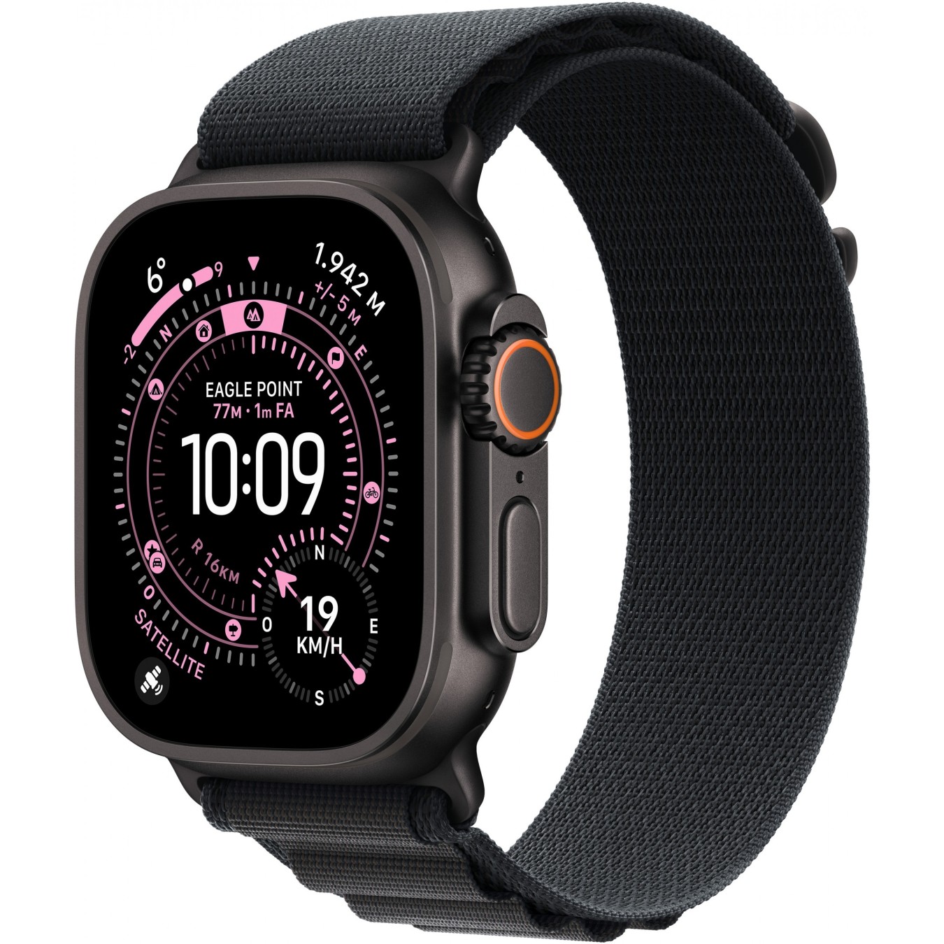 Apple Watch Titanium Cellular 49mm Black (Alpine Loop Black) Small - Ultra 3 - Black (Alpine Loop Black) Small