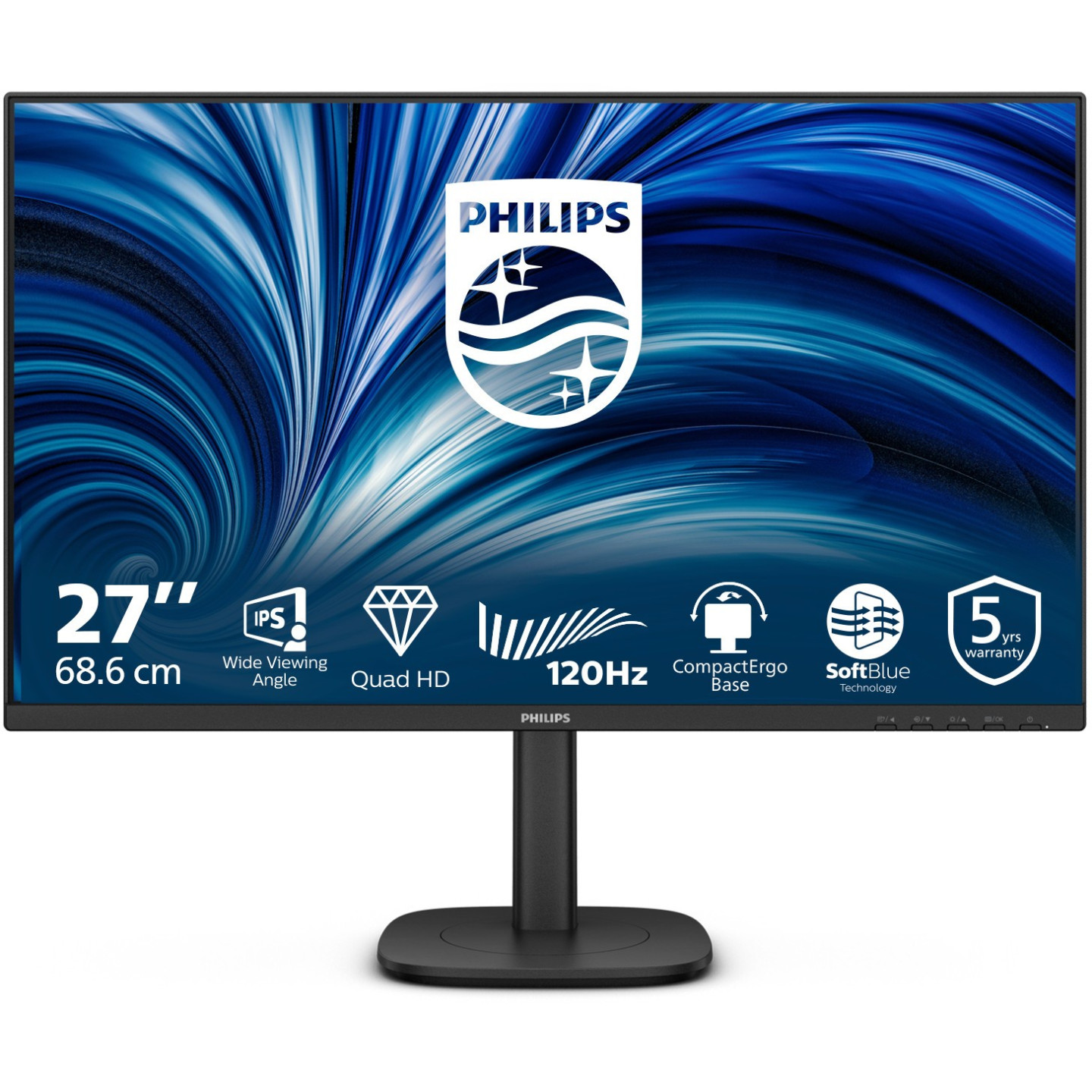 Philips 27B2N3500J/00 27" QHD 120Hz IPS USB Hub Monitor (Boxed) — Buy in Cyprus with Fast Delivery