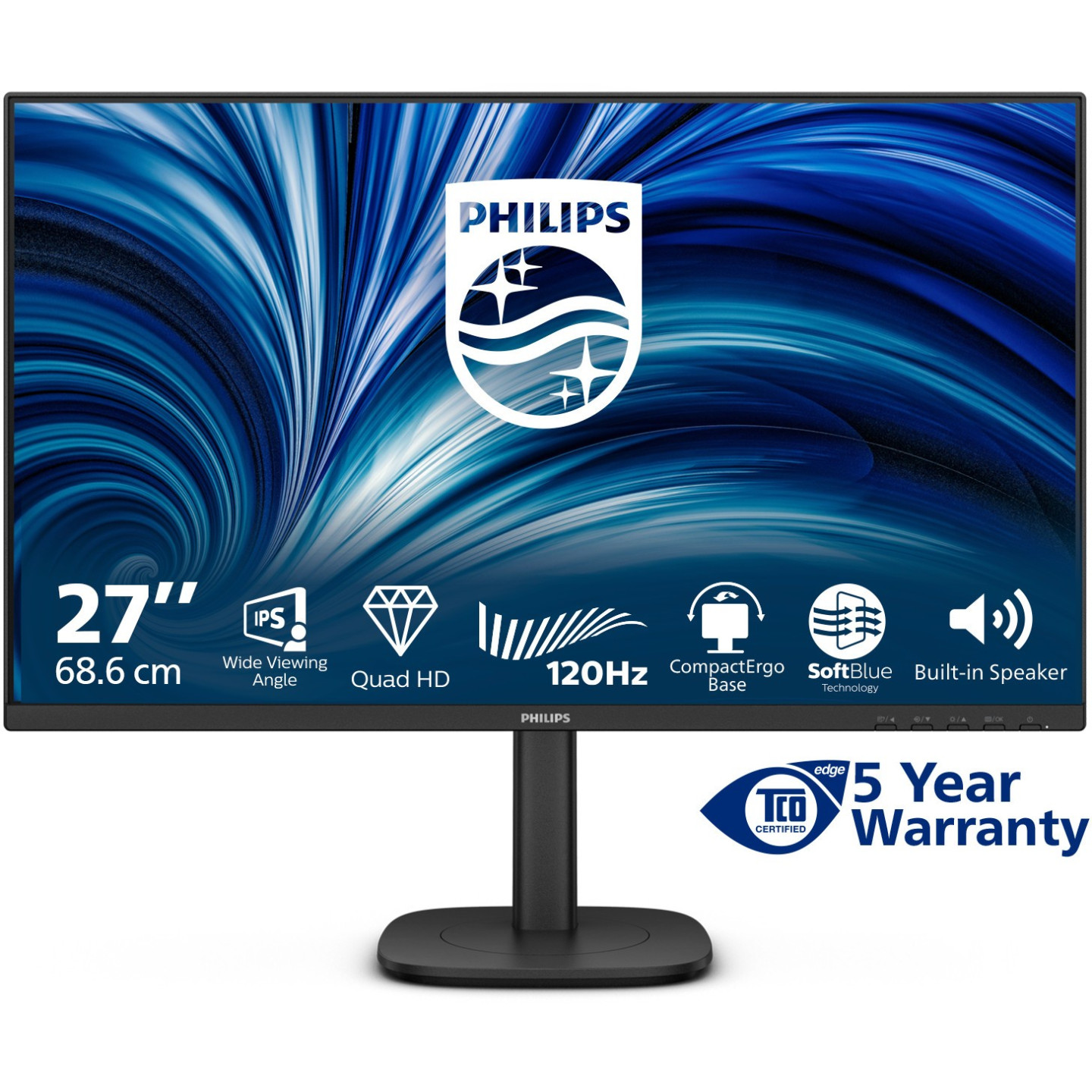 Philips 27B2N3500J/00 27" QHD 120Hz IPS USB Hub Monitor (Boxed) — Buy in Cyprus with Fast Delivery