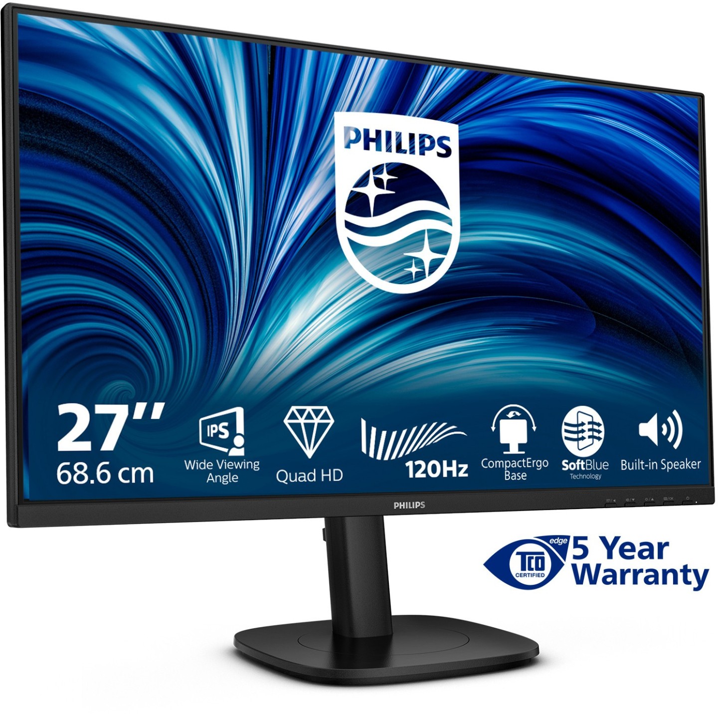 Philips 27B2N3500J/00 27" QHD 120Hz IPS USB Hub Monitor (Boxed) — Buy in Cyprus with Fast Delivery