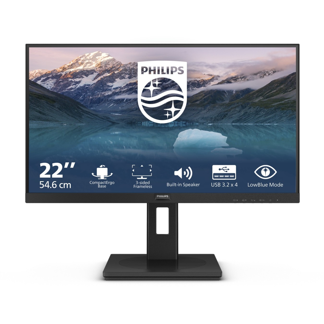 Philips Monitor - 222S9JML - 54.6 cm (21.5'), 16:09 HDMI+DP Lift Black — Buy in Cyprus with Fast Delivery