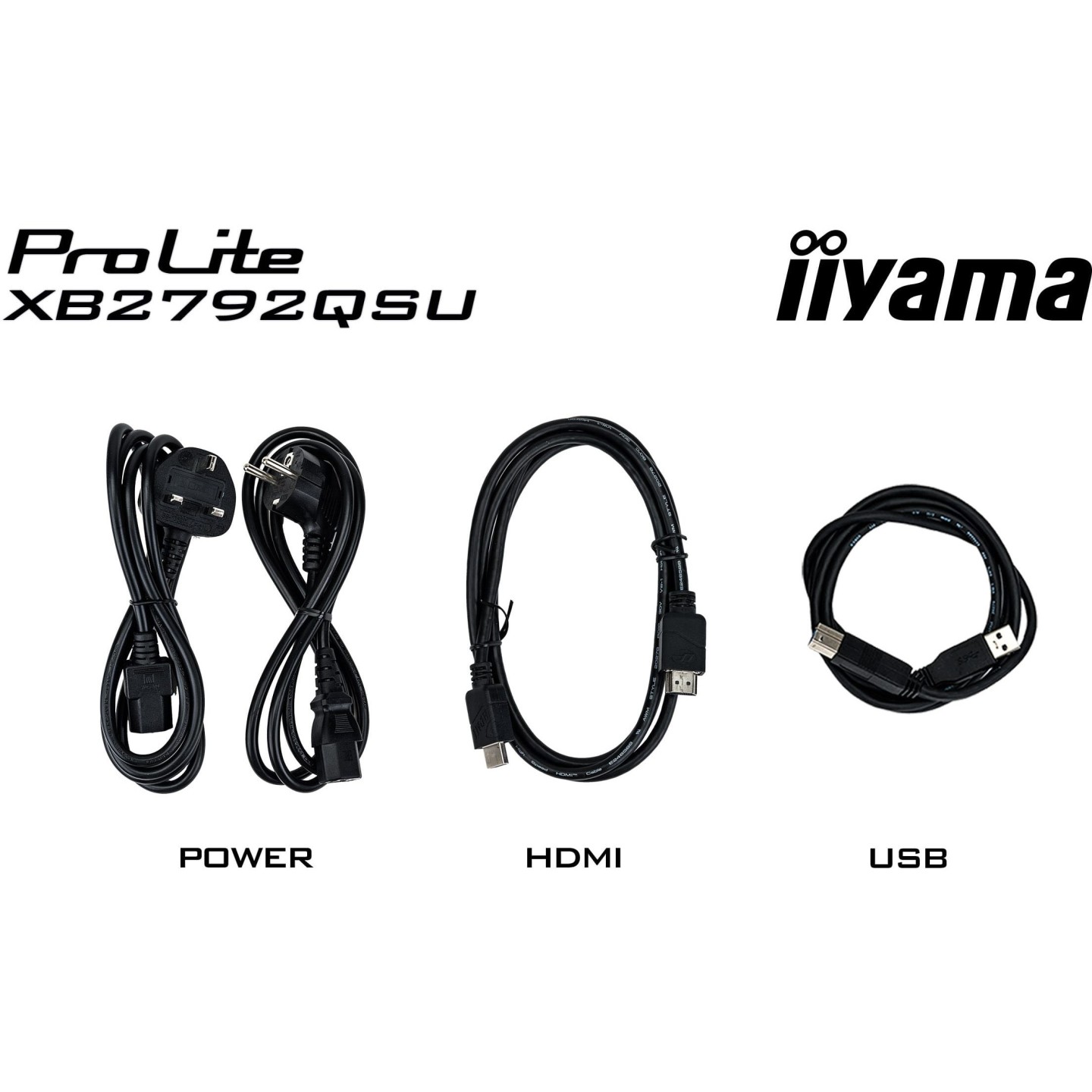 IIYAMA ProLite XB2792QSU-B1 27" QHD IPS 120Hz USB Hub - Black (Boxed) — Buy in Cyprus with Fast Delivery