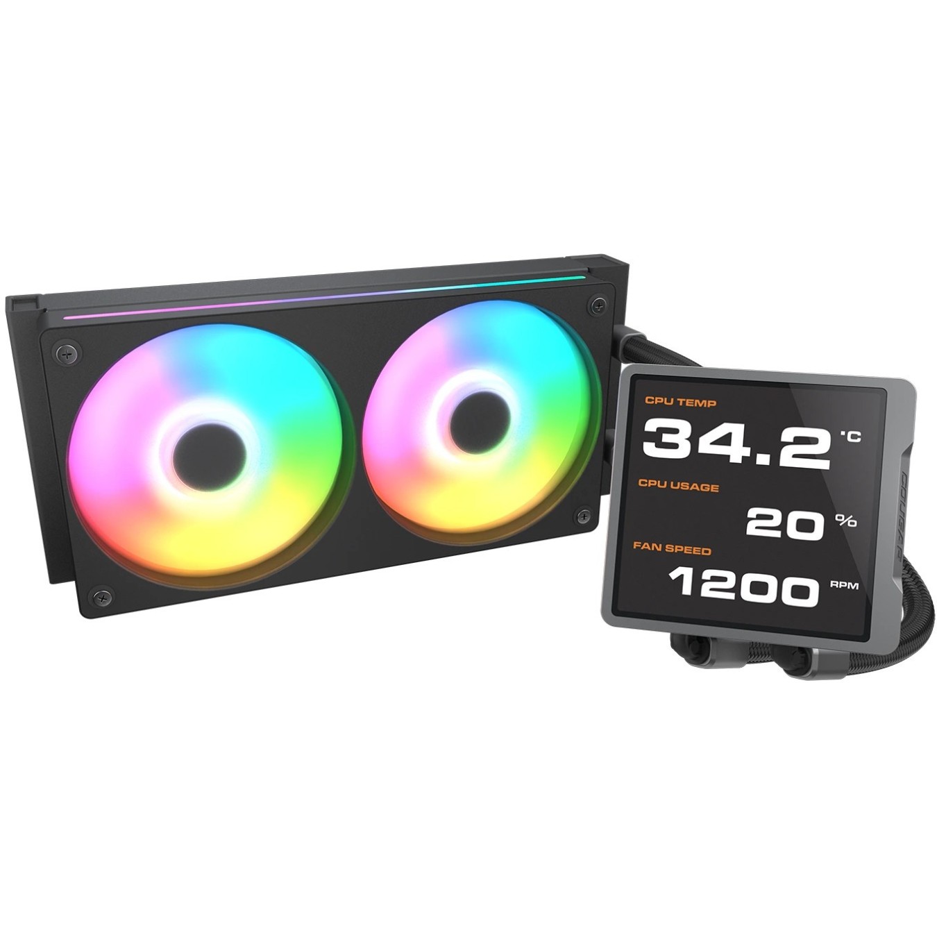 Cougar Poseidon Vistek Pro ARGB 240 – CPU Liquid Cooler, IPS Display | Armenius Store