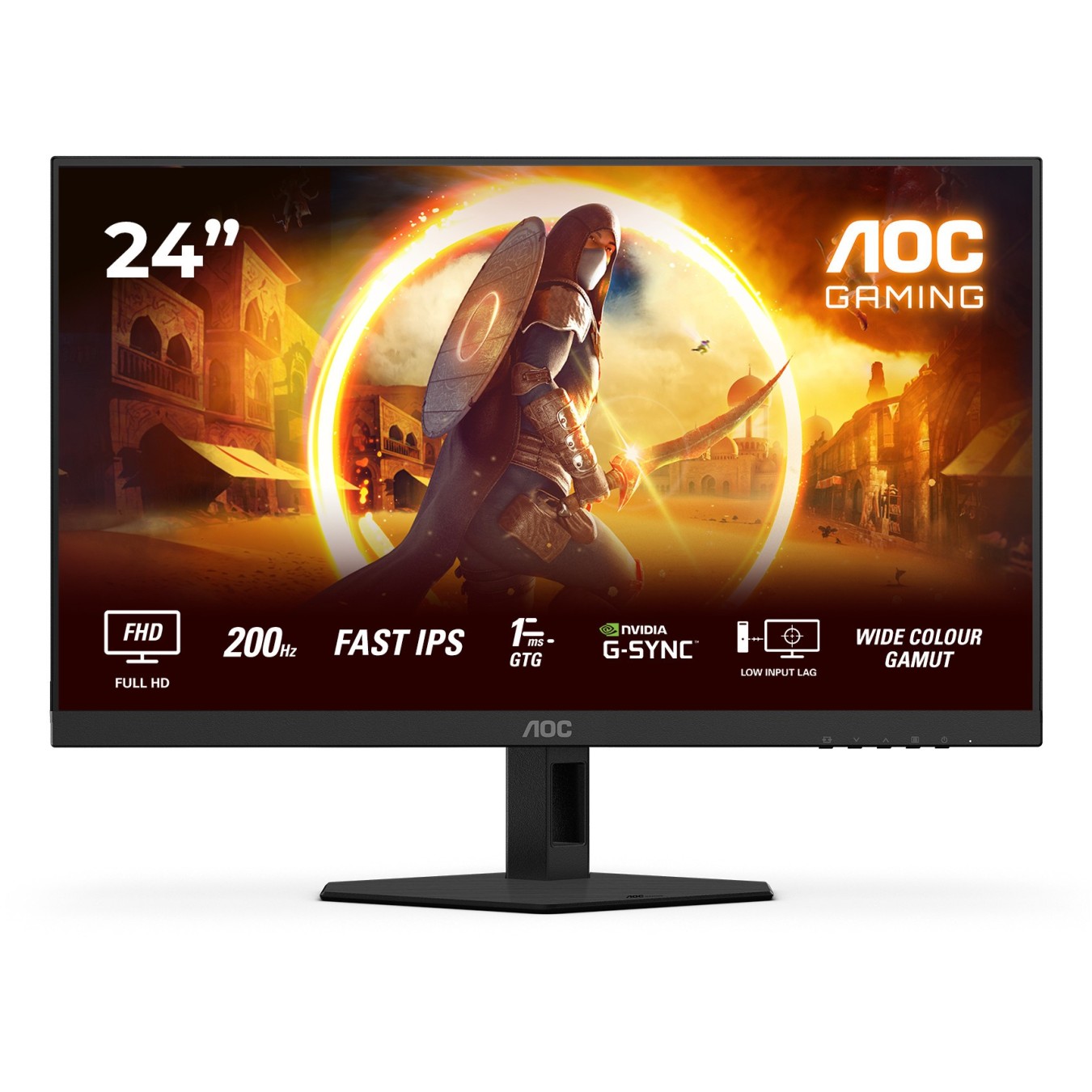 AOC 60.4cm (23.8') 24G4HRE 16:09 2xHDMI+DP black-red — Buy in Cyprus with Fast Delivery