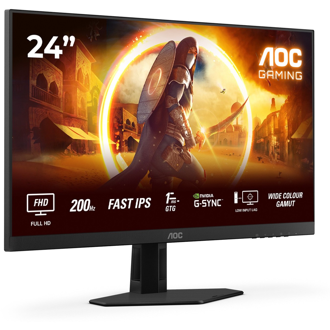 AOC 60.4cm (23.8') 24G4HRE 16:09 2xHDMI+DP black-red — Buy in Cyprus with Fast Delivery