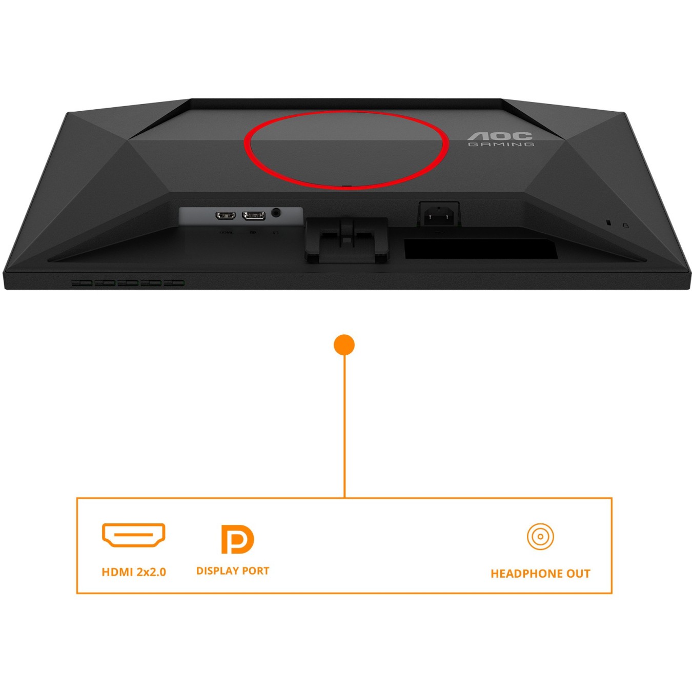 AOC 60.4cm (23.8') 24G4HRE 16:09 2xHDMI+DP black-red — Buy in Cyprus with Fast Delivery