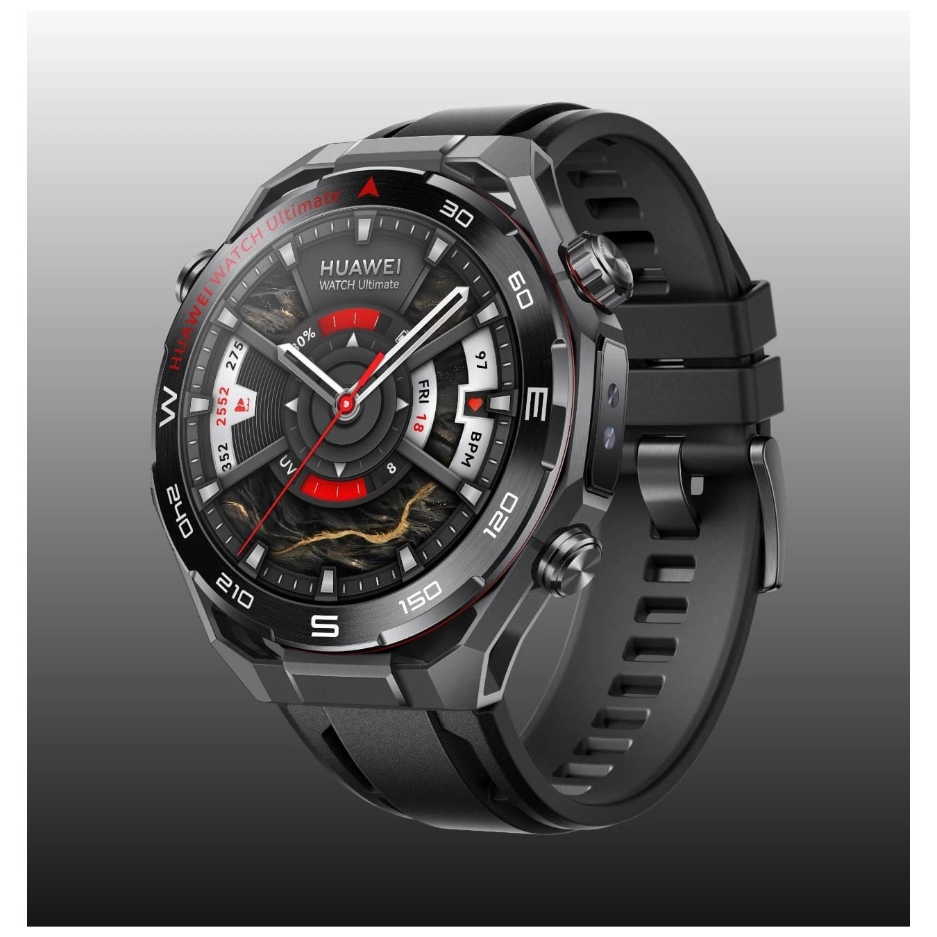 HUAWEI WATCH Ultimate 2 - March-B19 - Black Fluoroelastomer Strap — Buy in Cyprus with Fast Delivery