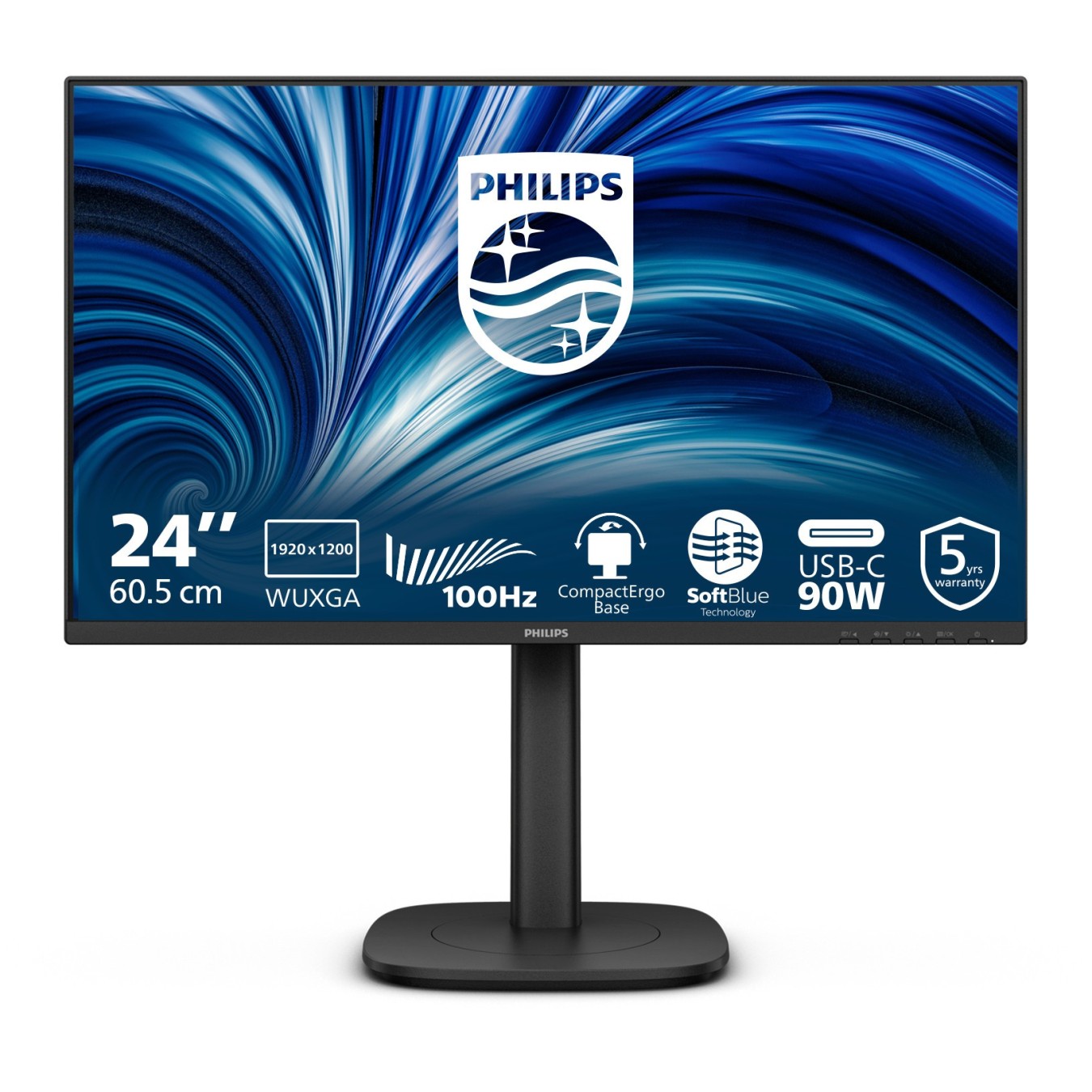Philips Monitor - 24B2U3301D - 24 inch Full HD, 120 Hz, 1x HDMI 1.4, 1x DP 1.4, Black — Buy in Cyprus with Fast Delivery