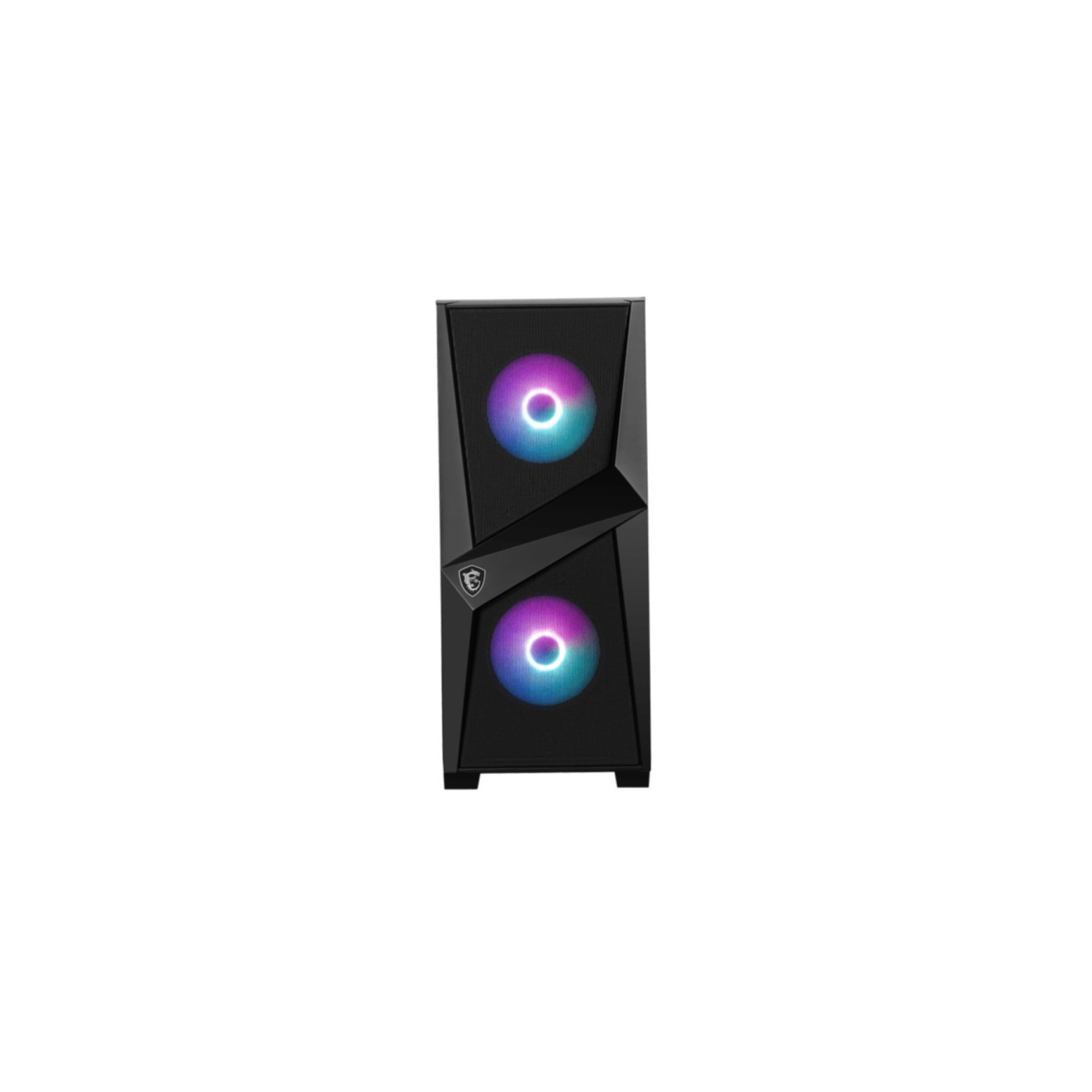 MSI MAG FORGE 100R - Mid-Tower PC Case - Black, Tempered Glass, ARGB Fans, 330mm GPU, 160mm CPU Cooler