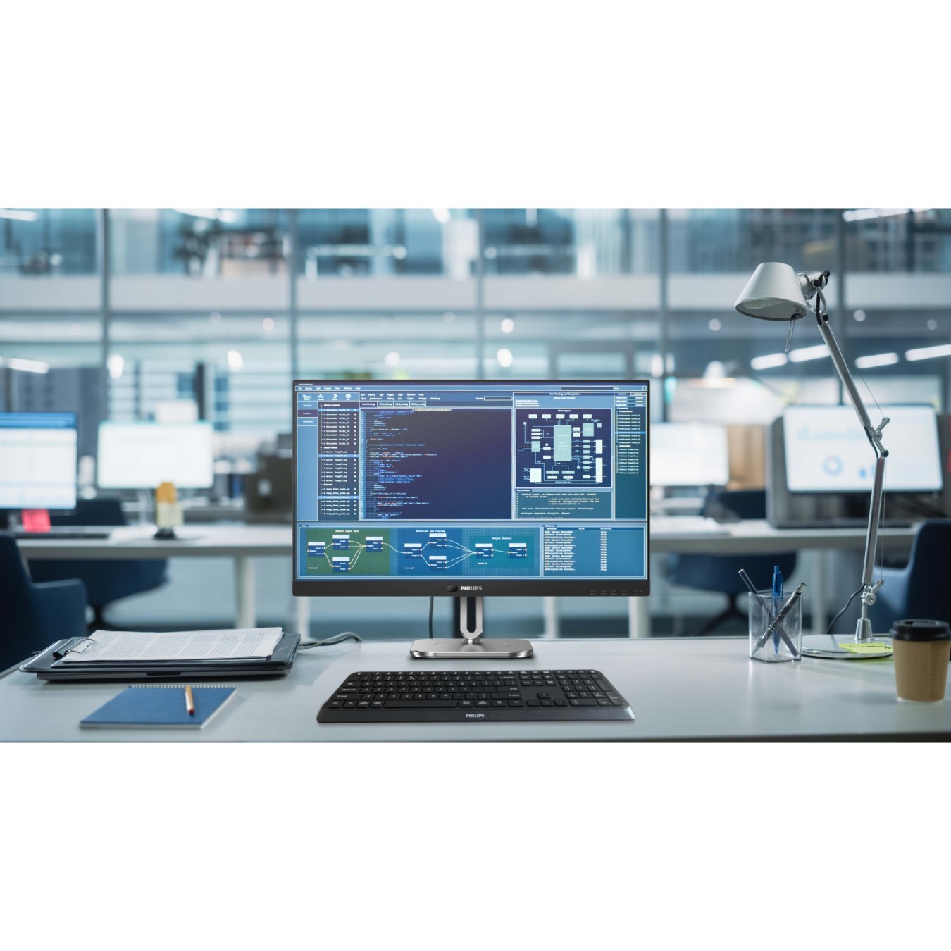 Philips Monitor - 27B2U6903 - 68.5 cm (27.0"), 16:09, 2xHDMI+DP+USB, Black Gray — Buy in Cyprus with Fast Delivery